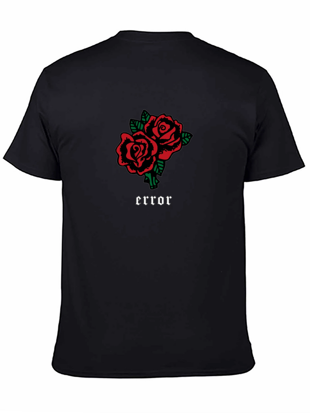 Error Roses Black Graphic Tee