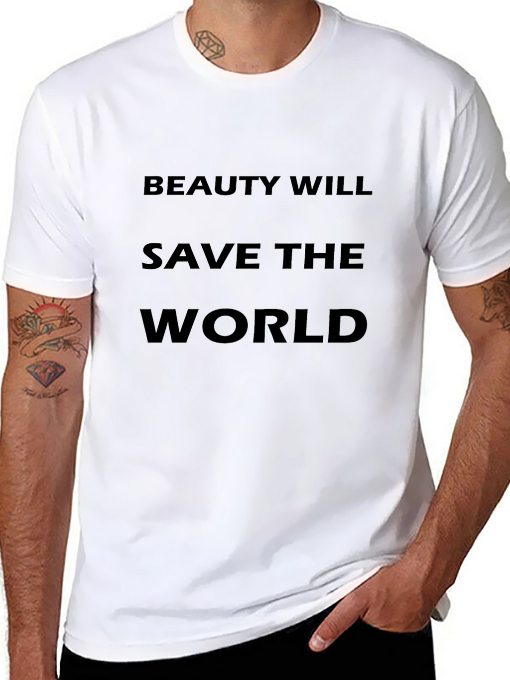 Beauty Will Save the World Black T-Shirt