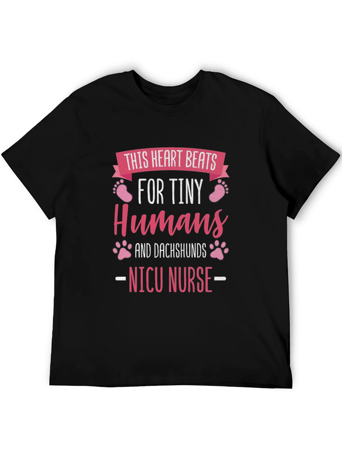 NICU Nurse T-Shirt: This Heart Beats For Tiny Humans and Dachshunds