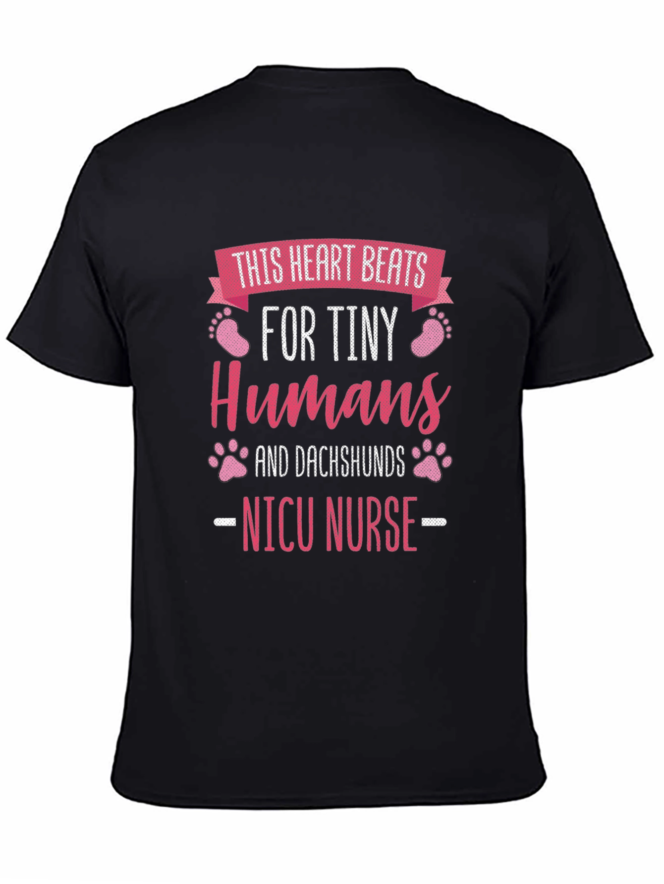 NICU Nurse T-Shirt: This Heart Beats For Tiny Humans and Dachshunds