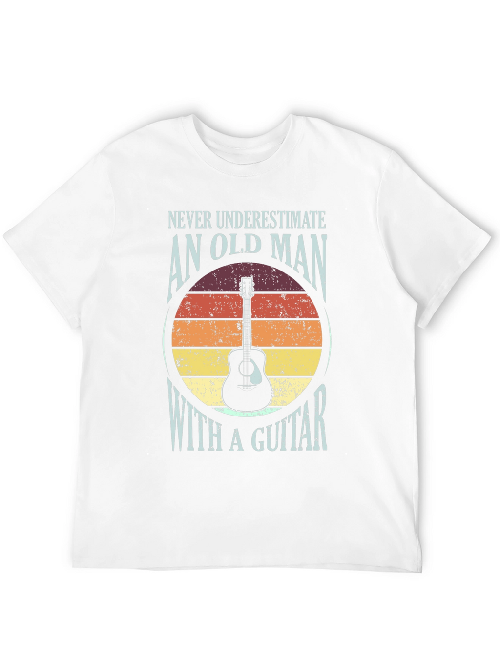 Old Man with a Guitar T-Shirt - Black