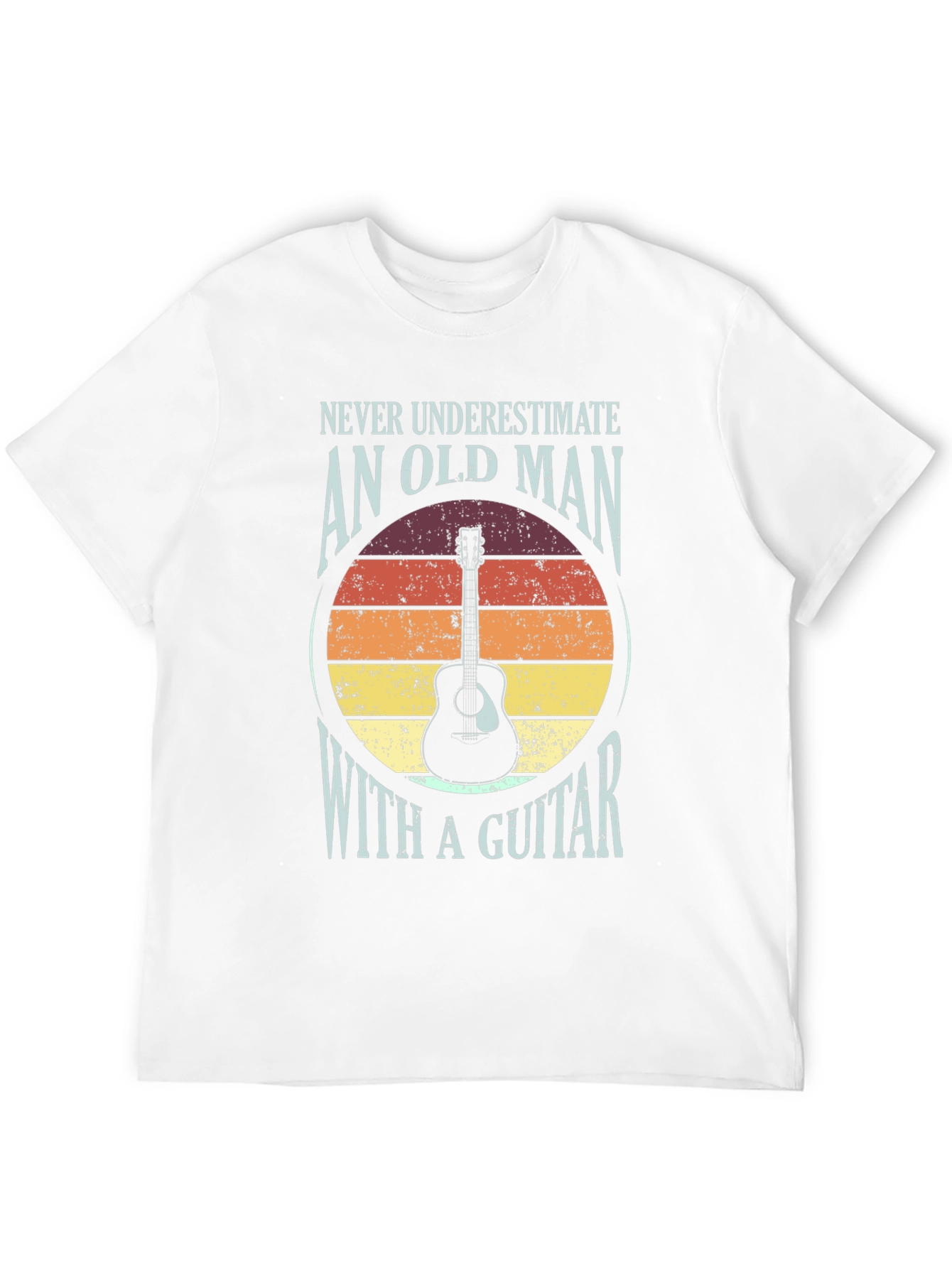 Old Man with a Guitar T-Shirt - Black