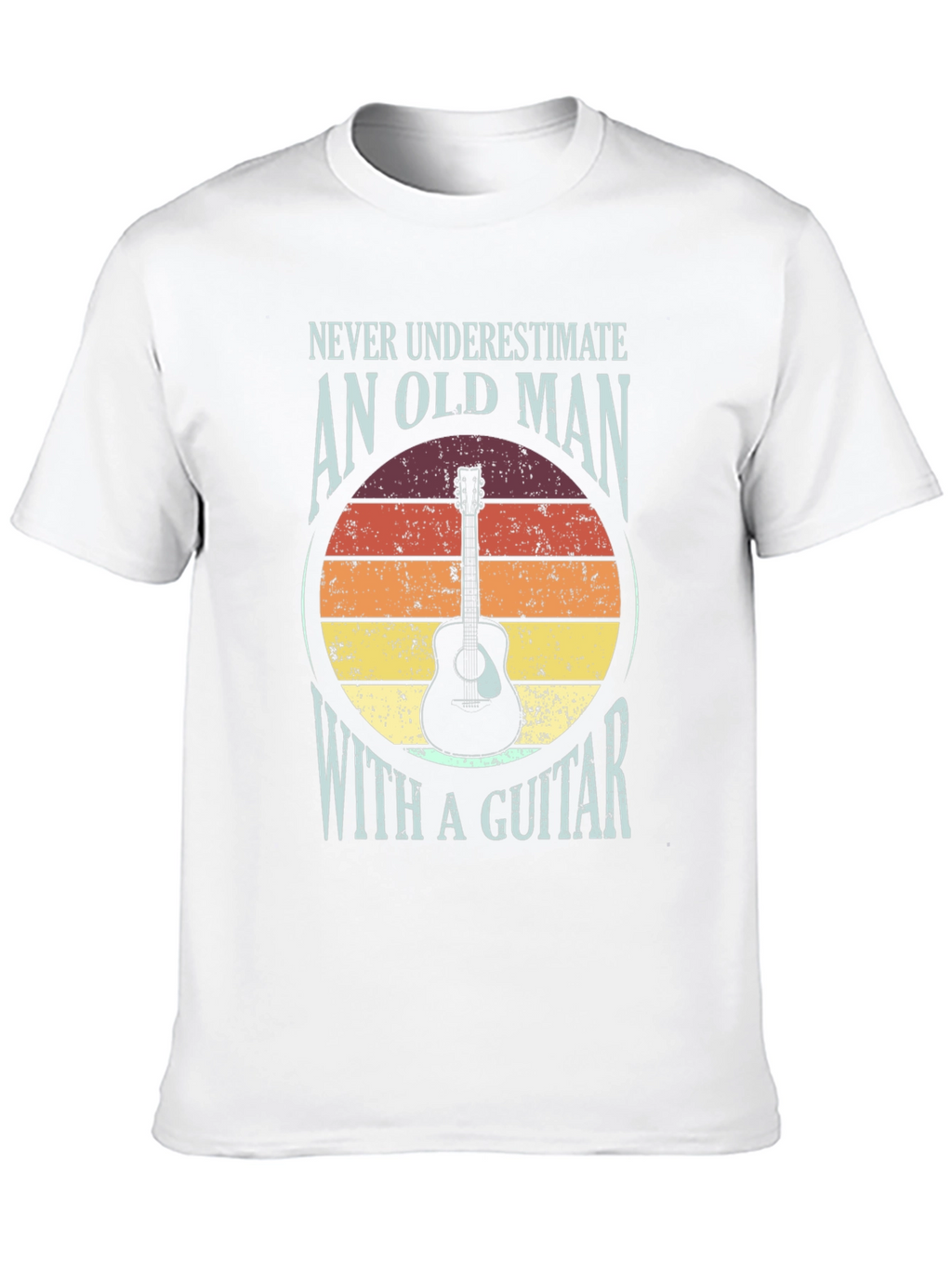 Old Man with a Guitar T-Shirt - Black