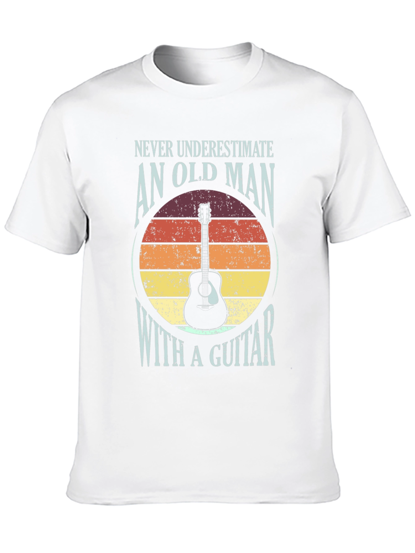 Old Man with a Guitar T-Shirt - Black