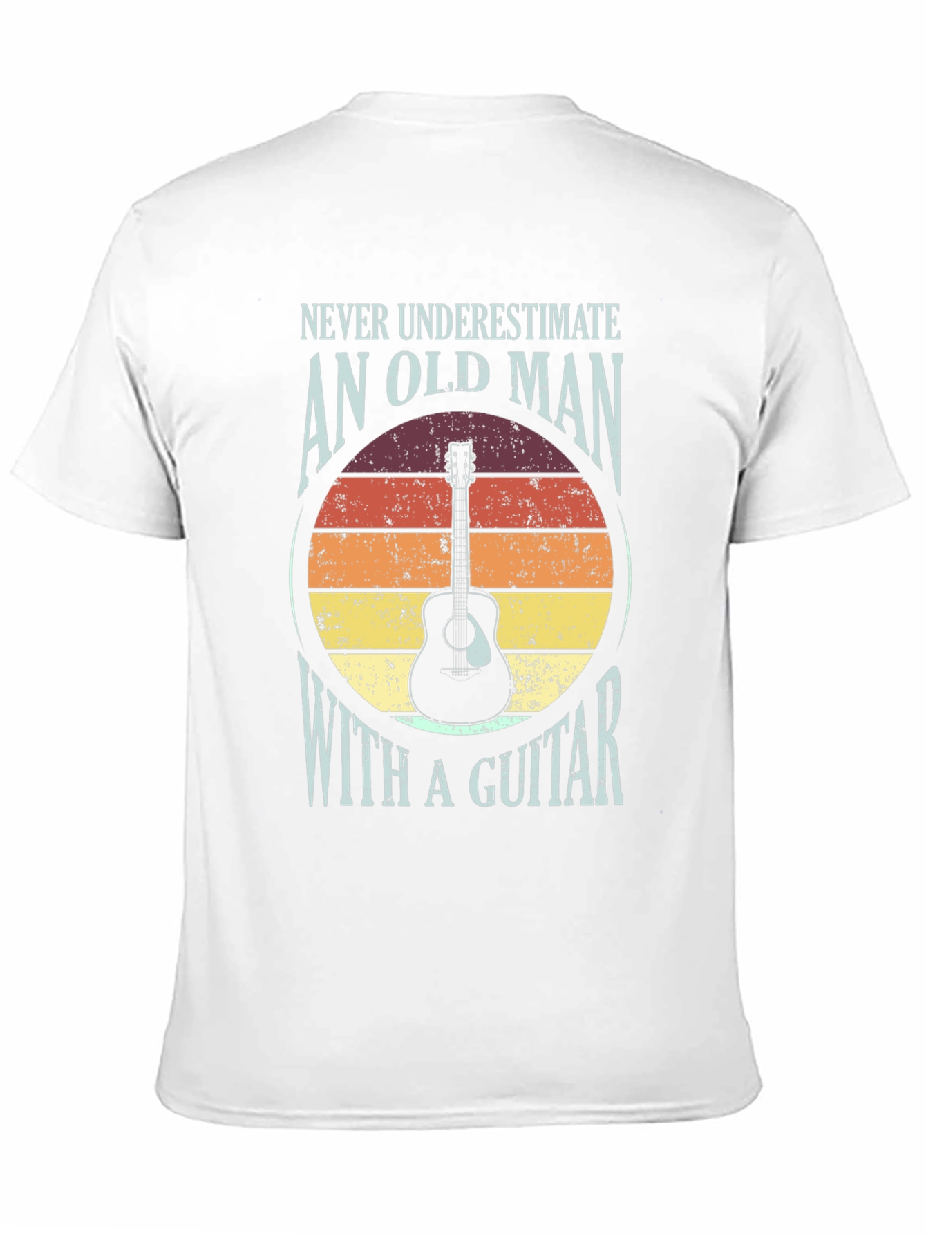 Old Man with a Guitar T-Shirt - Black
