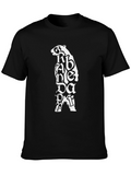 Black T-Shirt with Groundhog Design