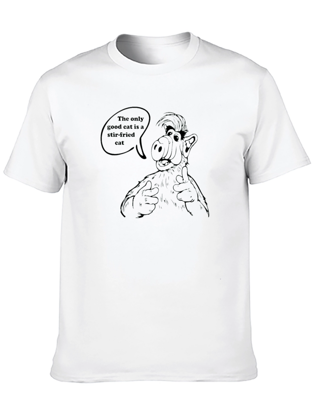 ALF Stir-Fried Cat T-Shirt - Funny Graphic Tee