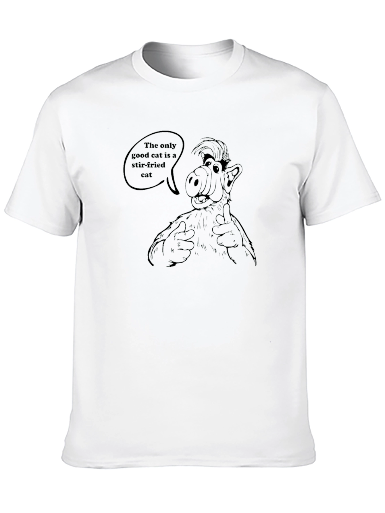 ALF Stir-Fried Cat T-Shirt - Funny Graphic Tee