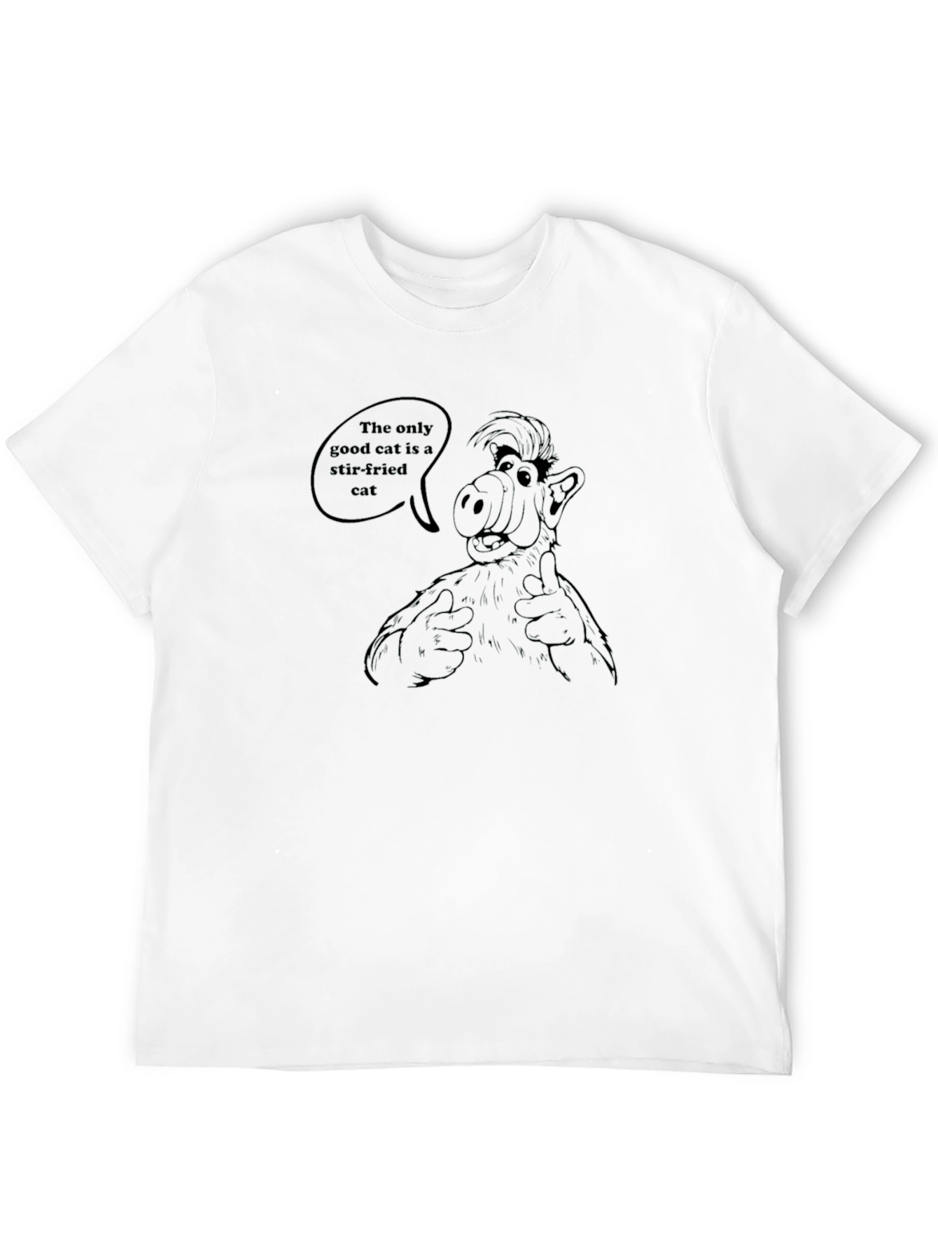 ALF Stir-Fried Cat T-Shirt - Funny Graphic Tee