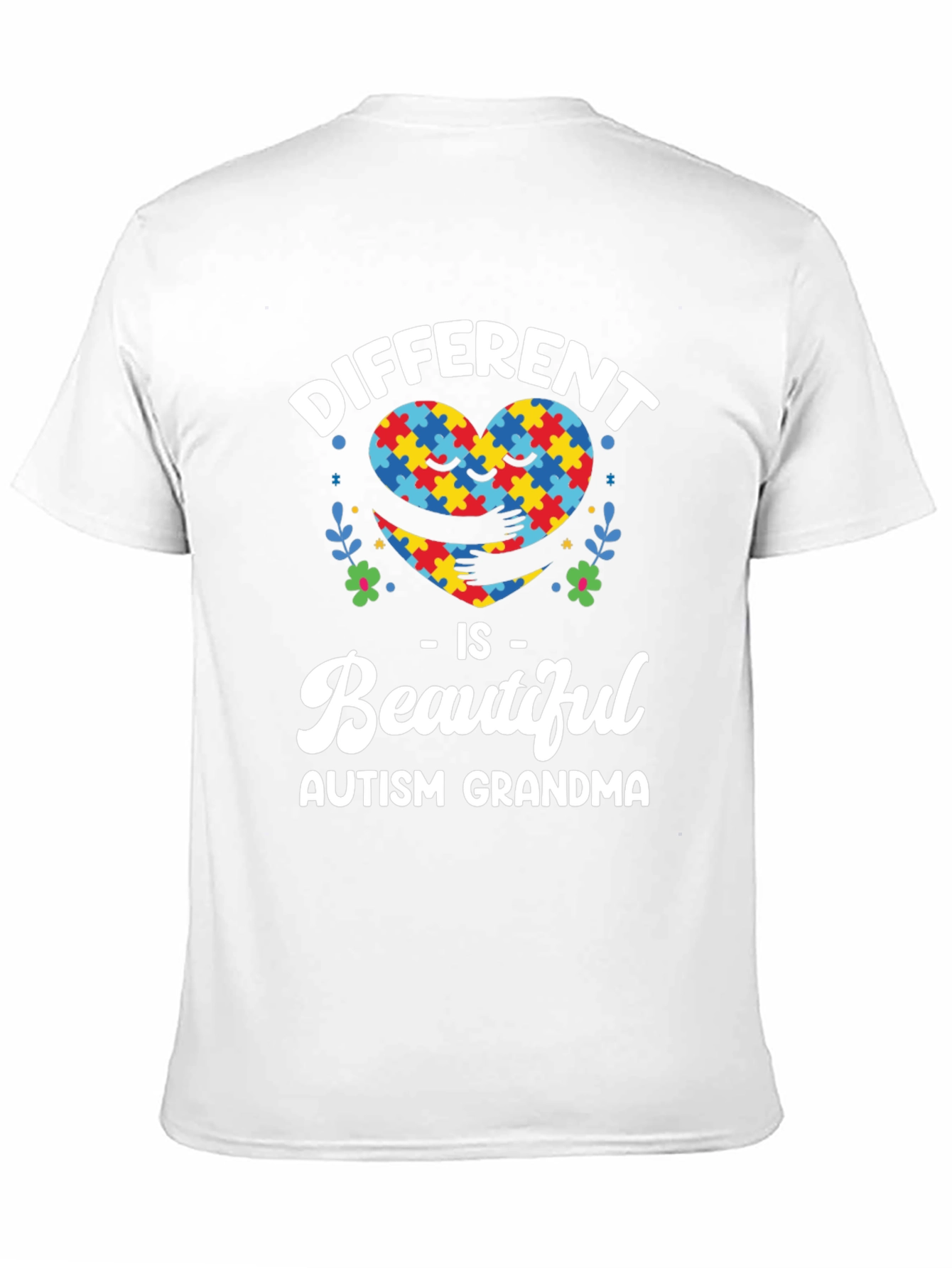 Autism Grandma T-Shirt - Different Is Beautiful