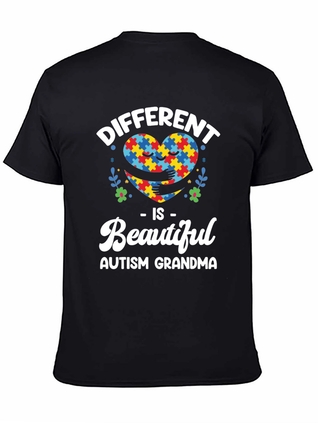 Autism Grandma T-Shirt - Different Is Beautiful