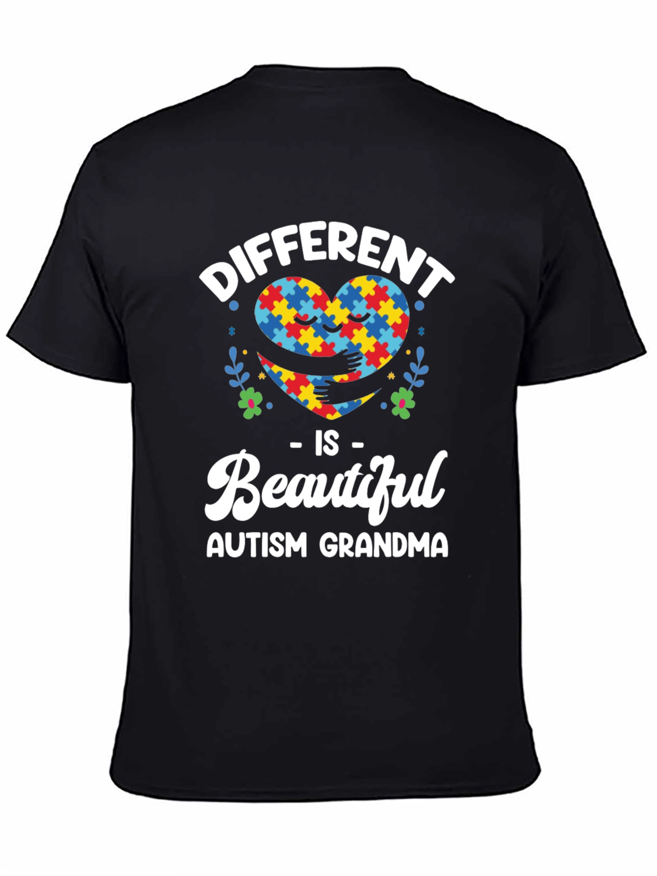 Autism Grandma T-Shirt - Different Is Beautiful