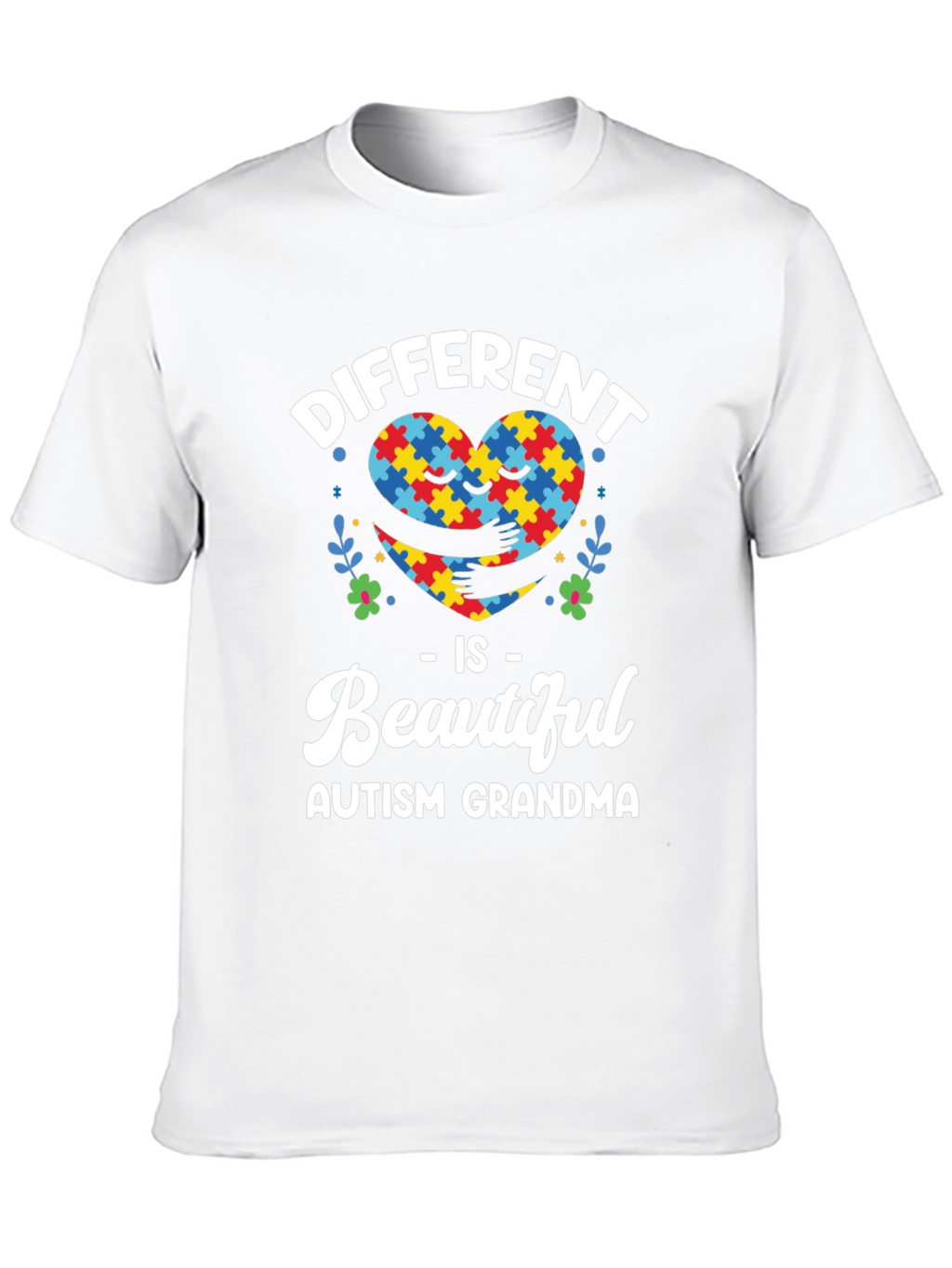 Autism Grandma T-Shirt - Different Is Beautiful