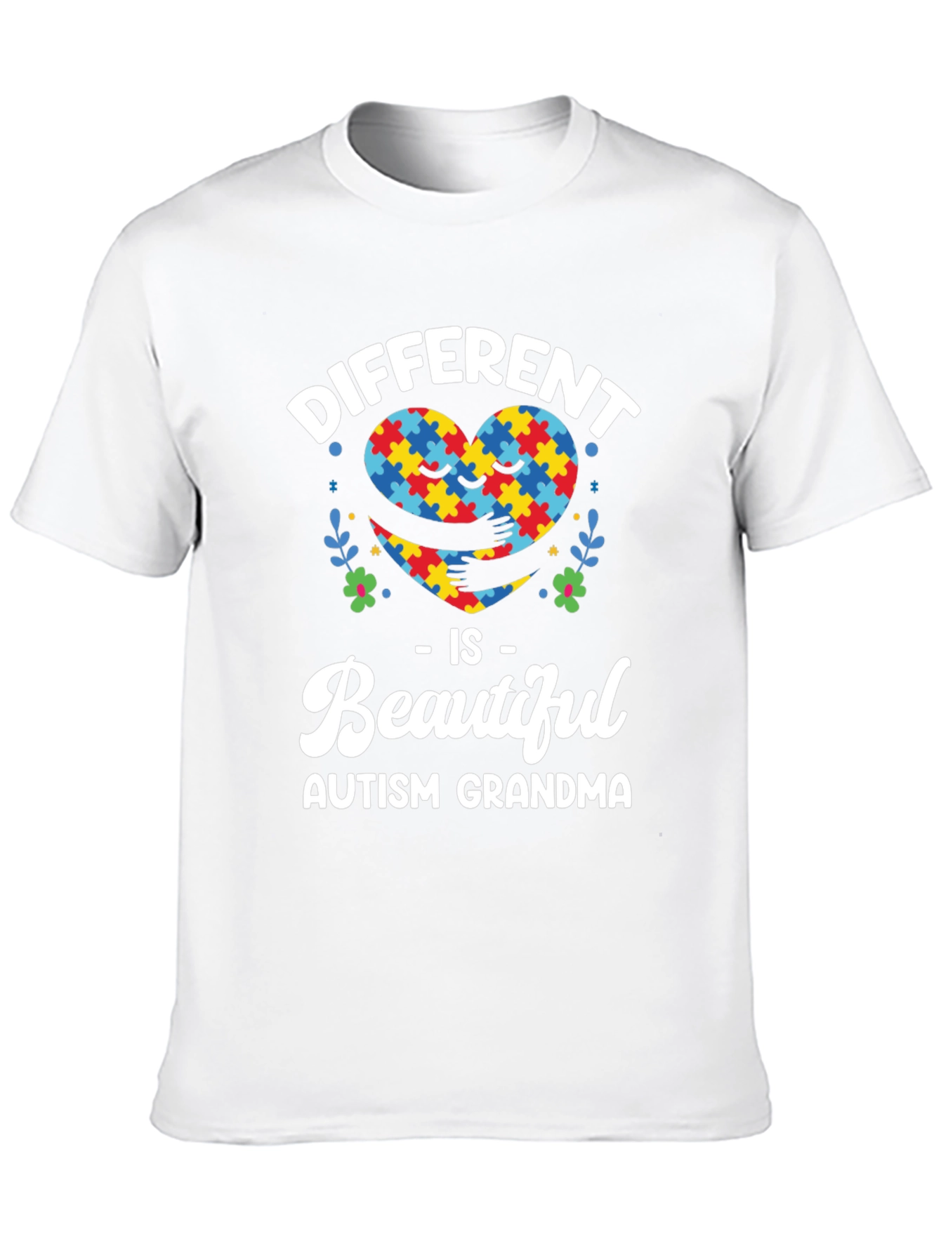 Autism Grandma T-Shirt - Different Is Beautiful