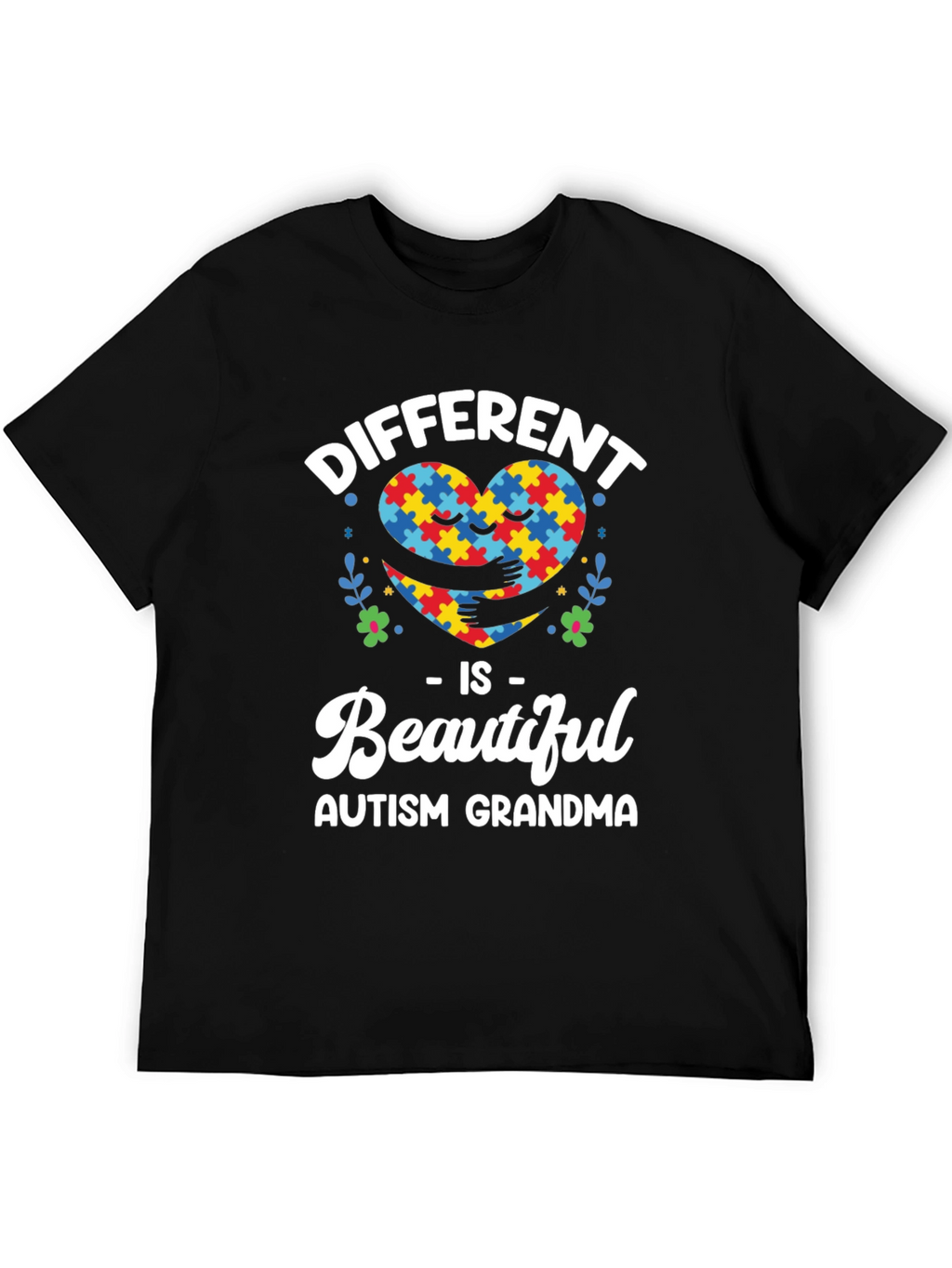 Autism Grandma T-Shirt - Different Is Beautiful