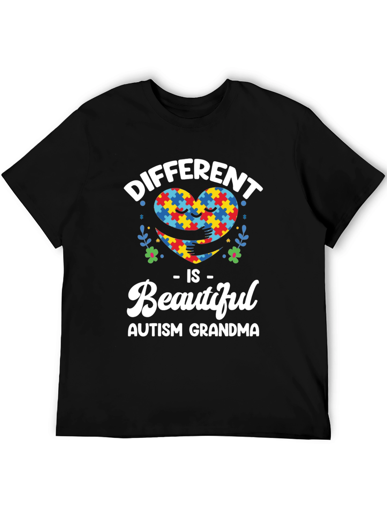 Autism Grandma T-Shirt - Different Is Beautiful