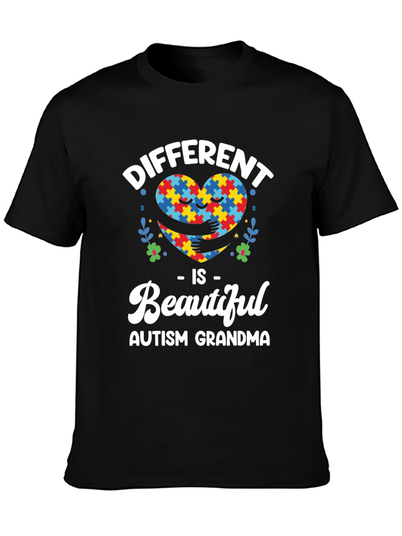 Autism Grandma T-Shirt - Different Is Beautiful
