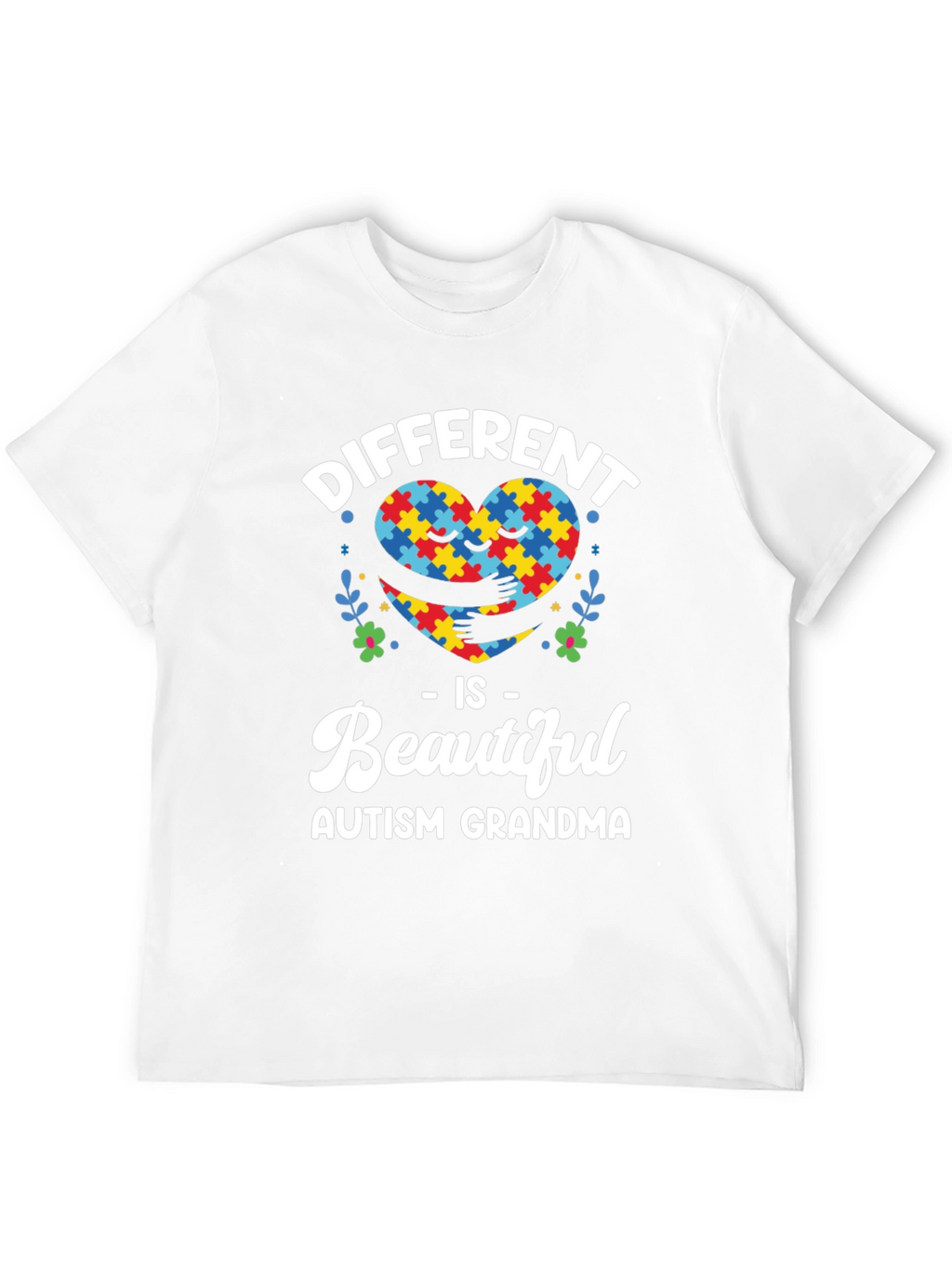 Autism Grandma T-Shirt - Different Is Beautiful