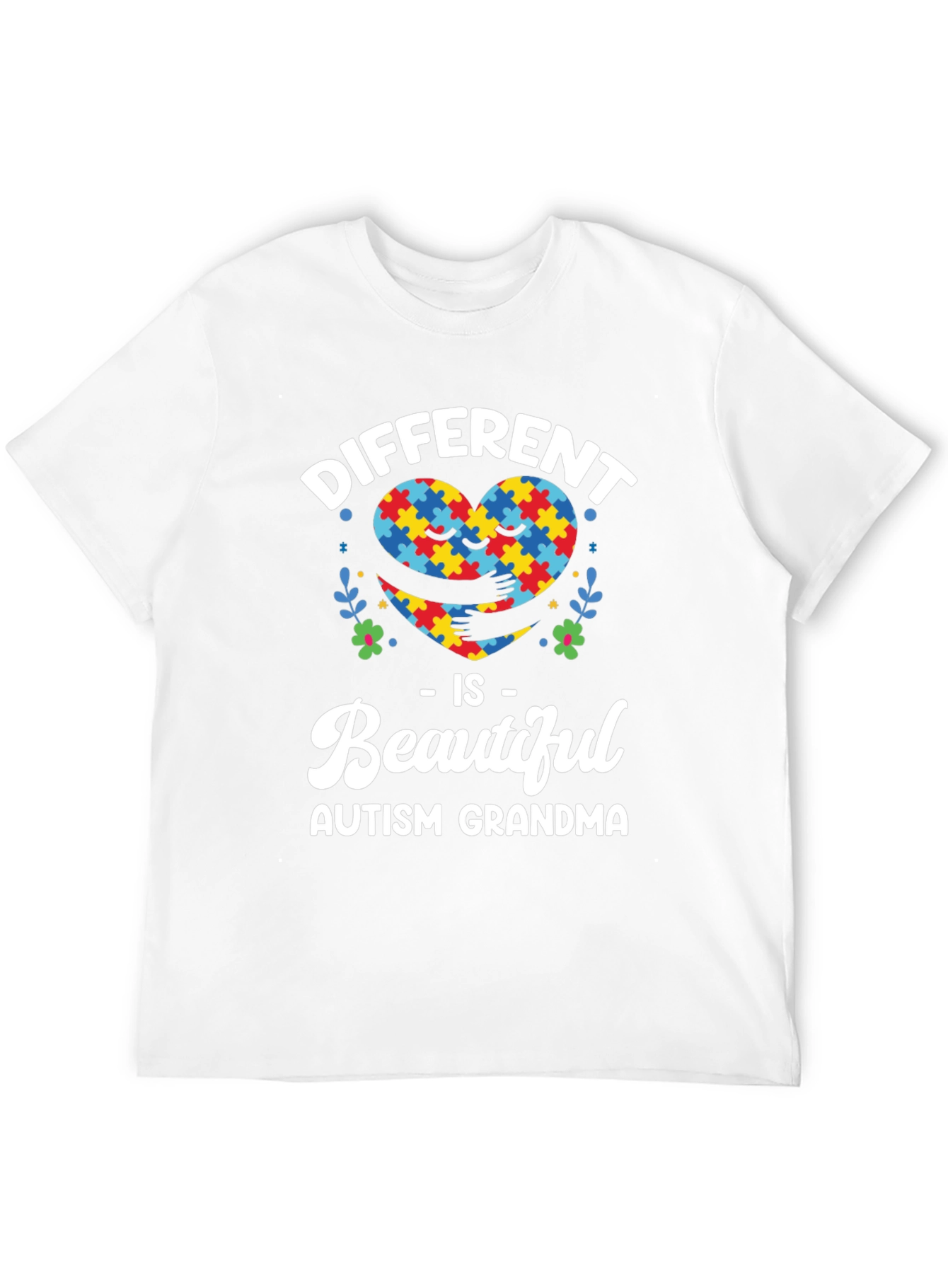 Autism Grandma T-Shirt - Different Is Beautiful