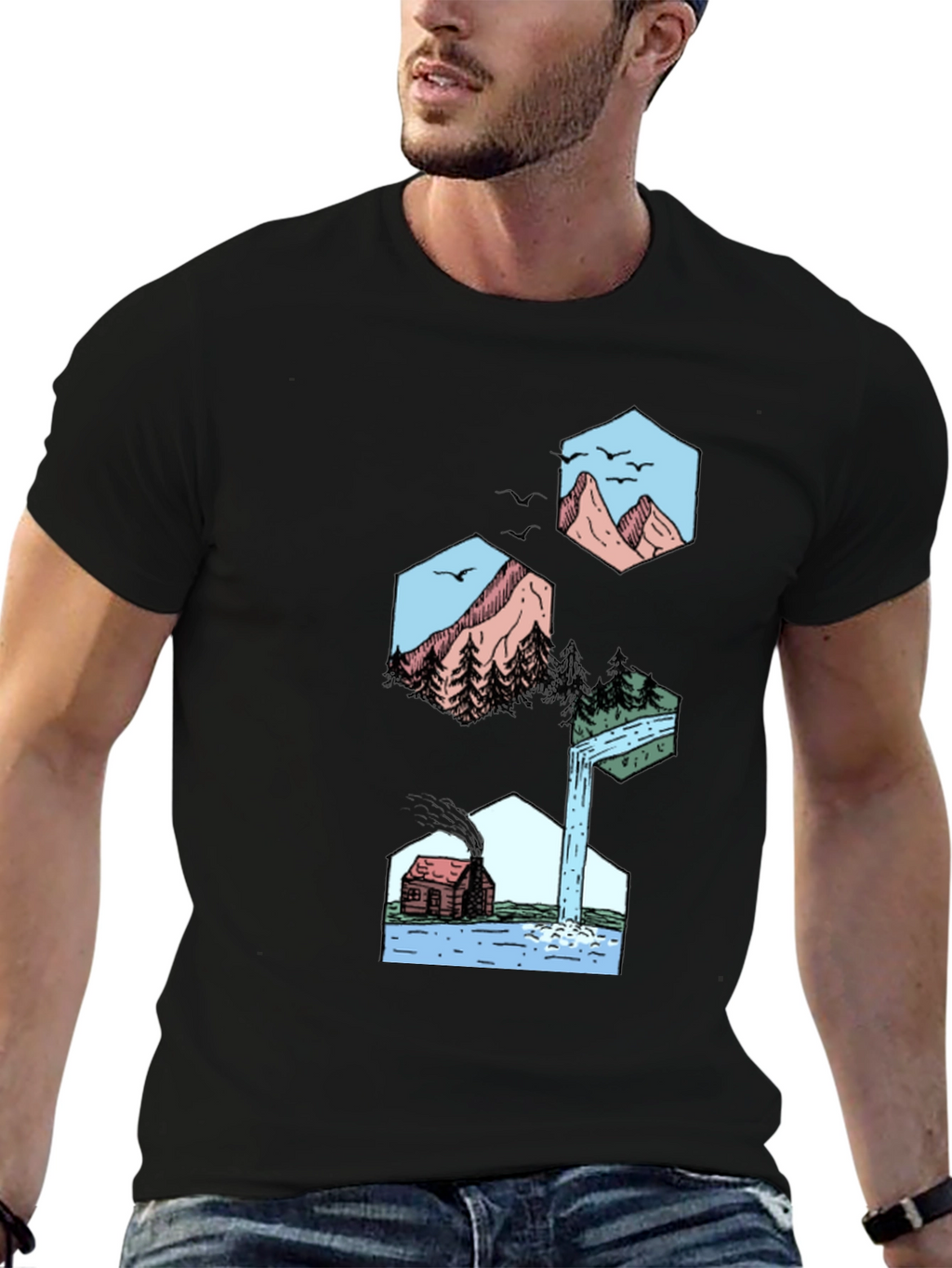 Nature Hexagon Graphic Tee