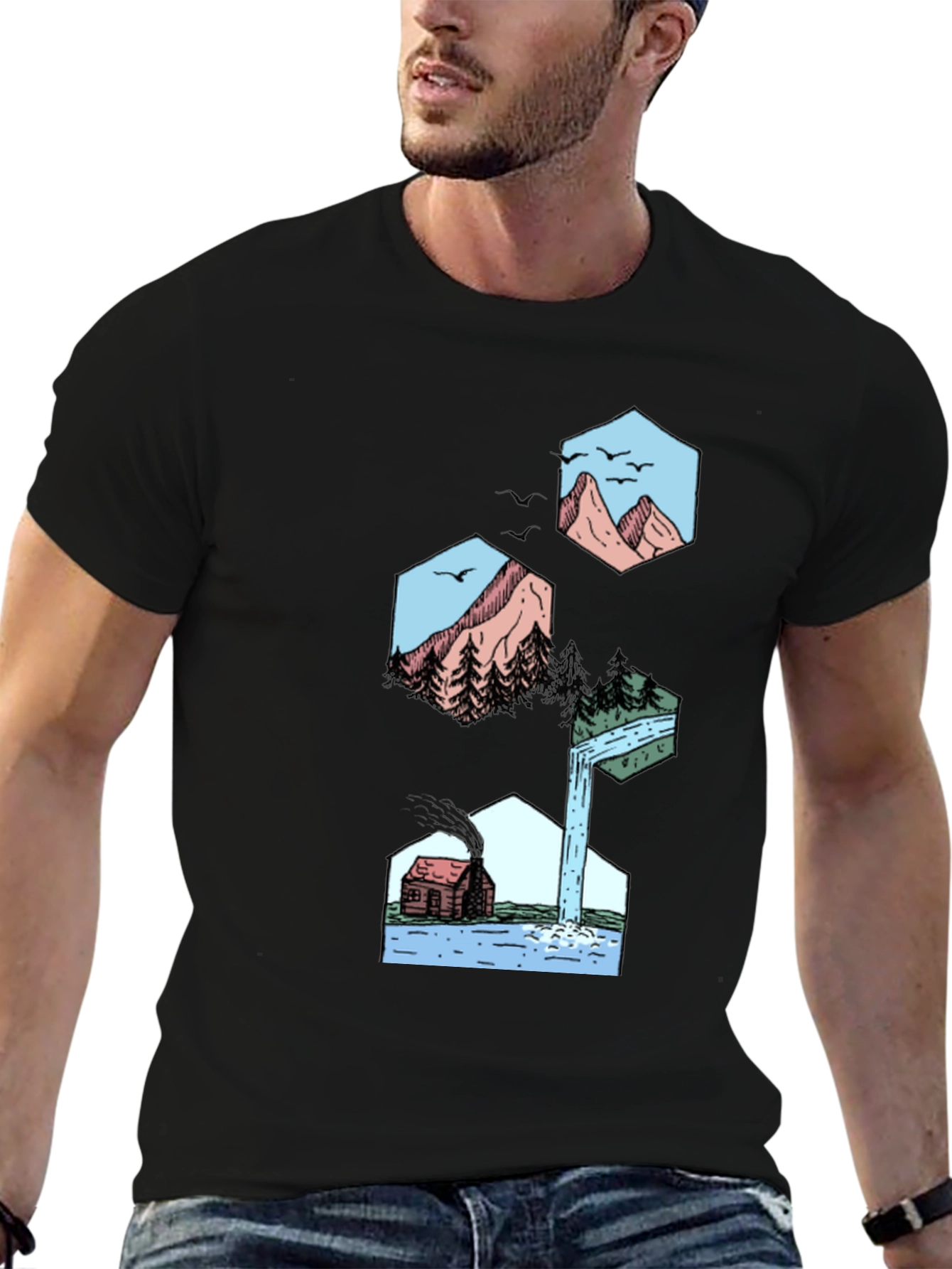 Nature Hexagon Graphic Tee