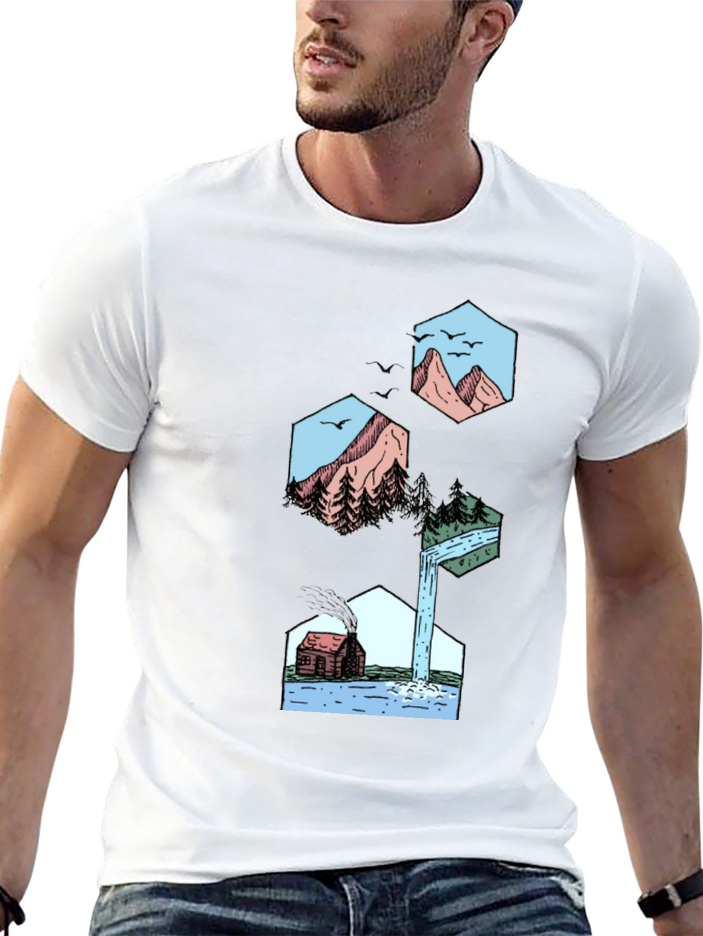 Nature Hexagon Graphic Tee