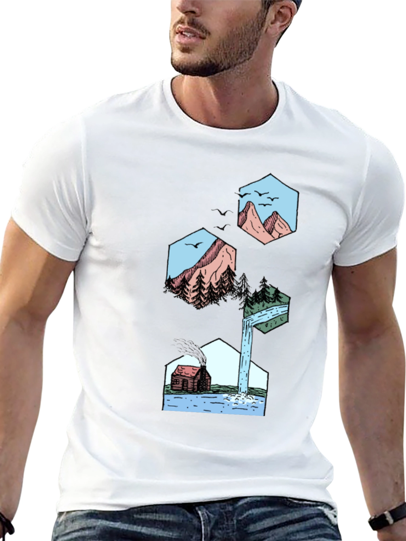 Nature Hexagon Graphic Tee