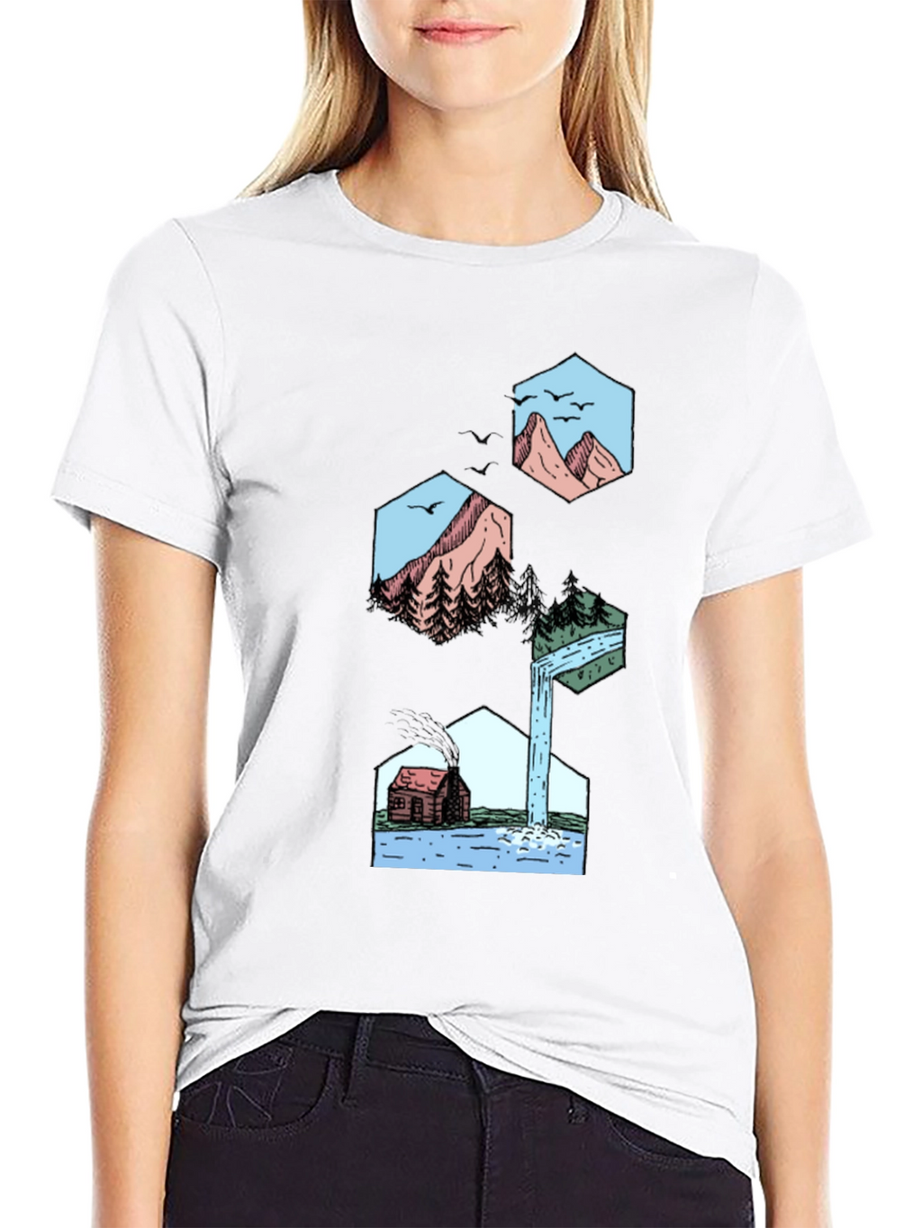 Nature Hexagon Graphic Tee