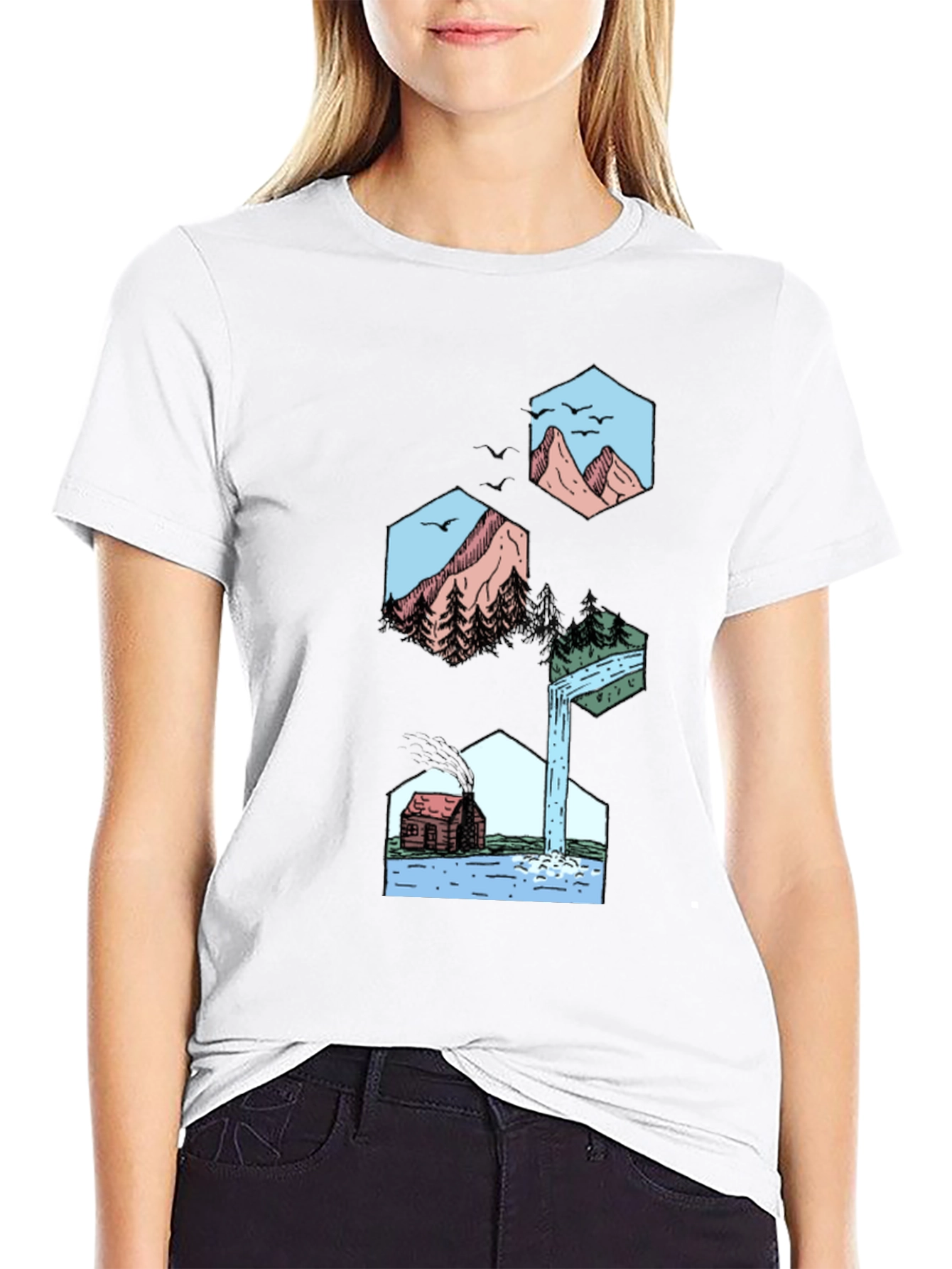 Nature Hexagon Graphic Tee