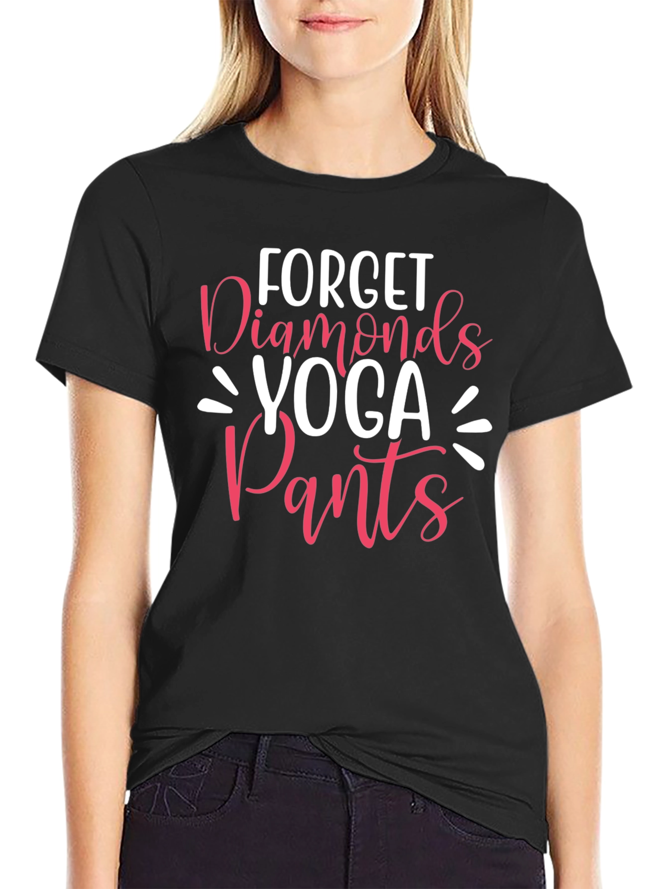 Forget Diamonds Yoga Pants Graphic T-Shirt