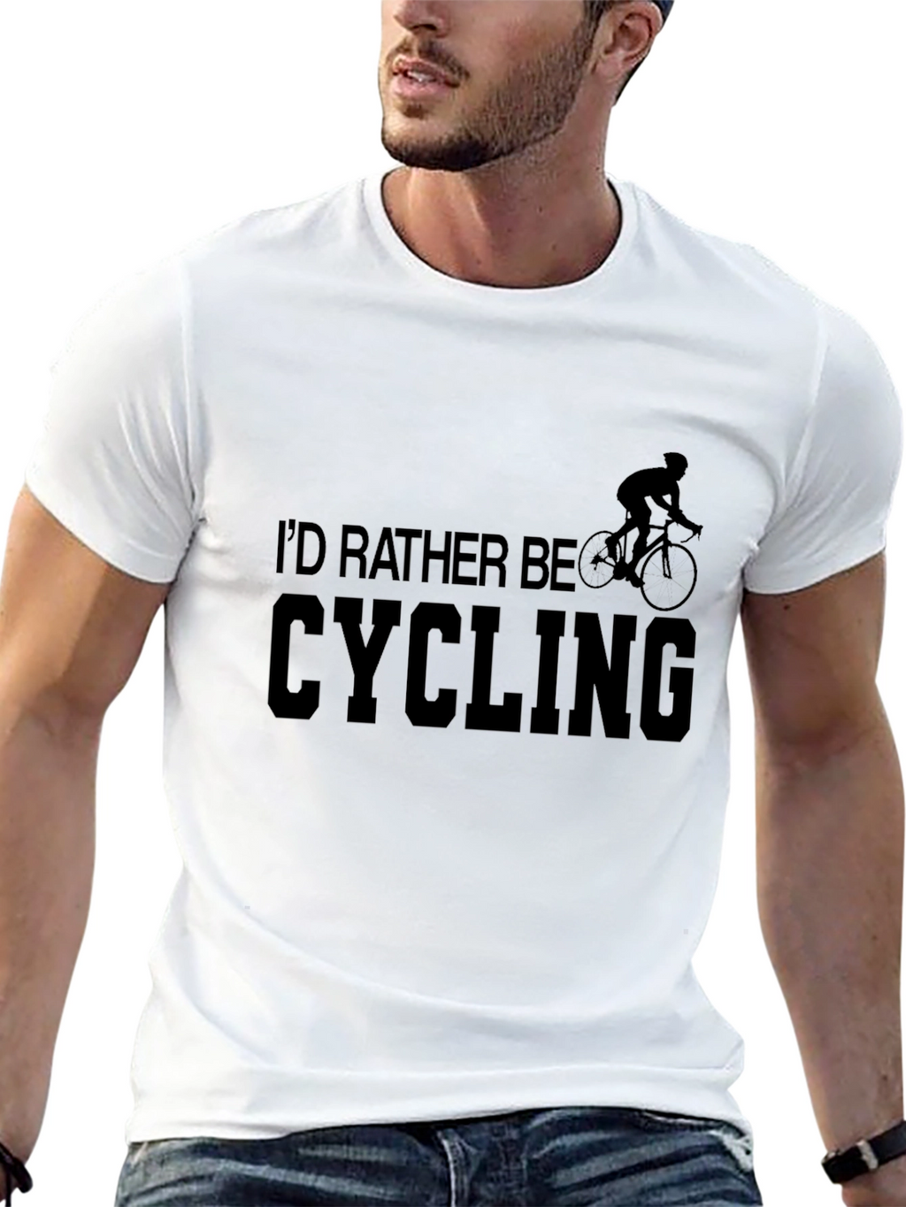 Id Rather Be Cycling T-Shirt - Black