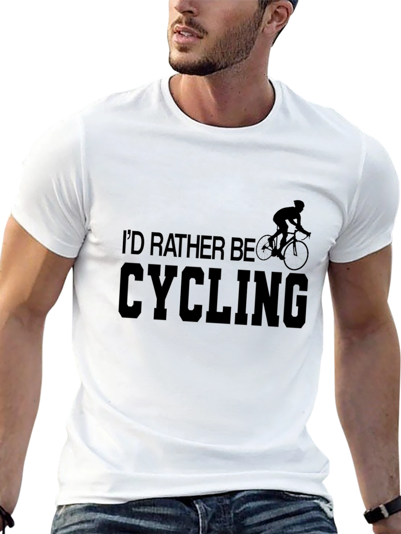 Id Rather Be Cycling T-Shirt - Black