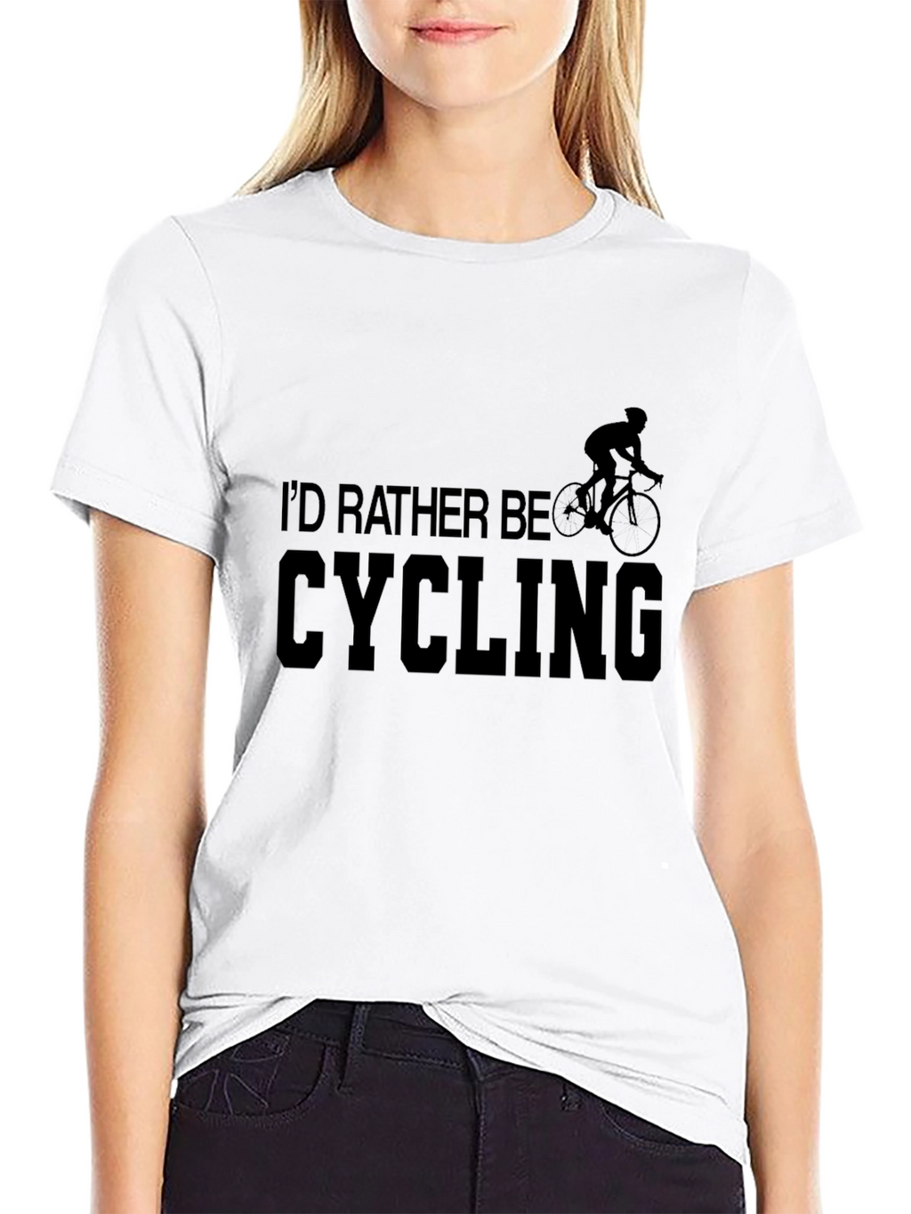 Id Rather Be Cycling T-Shirt - Black