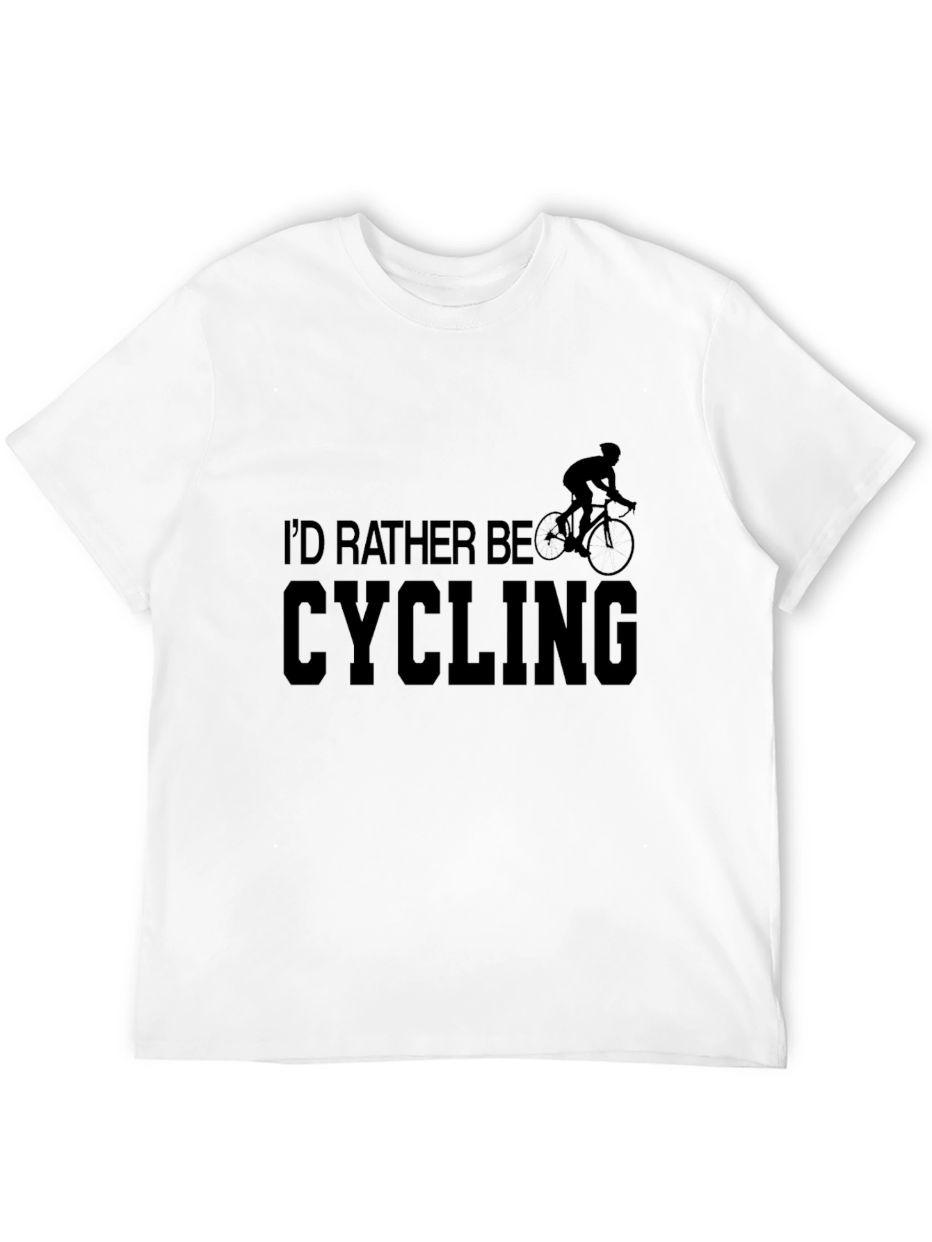 Id Rather Be Cycling T-Shirt - Black