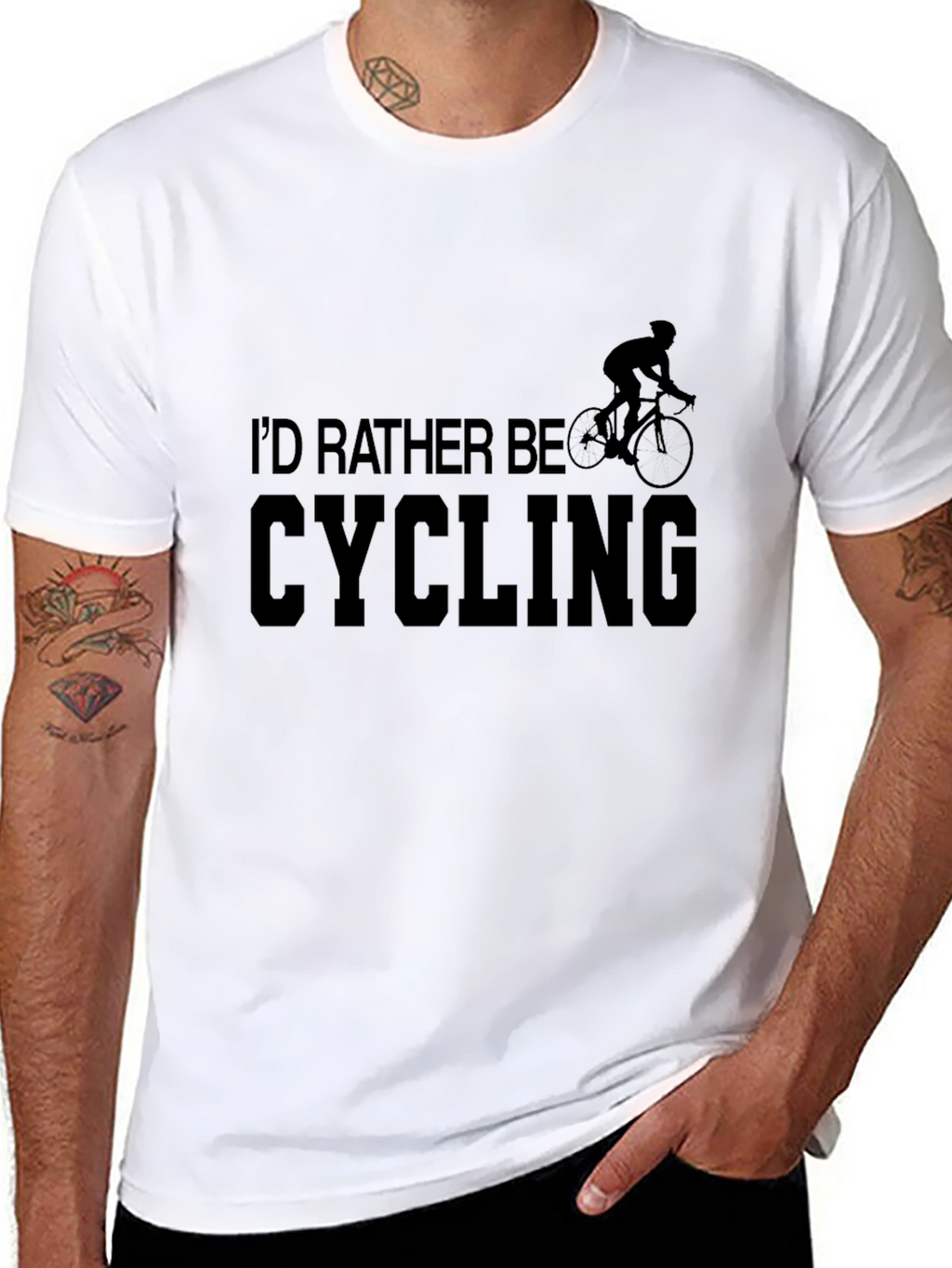 Id Rather Be Cycling T-Shirt - Black