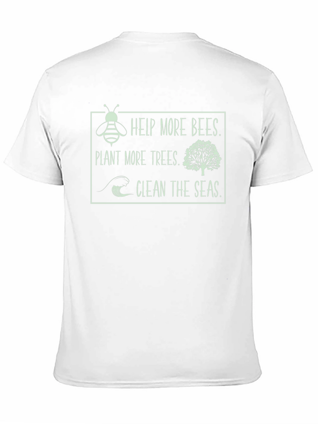 Eco-Friendly T-Shirt: Help Bees Plant Trees Clean Seas
