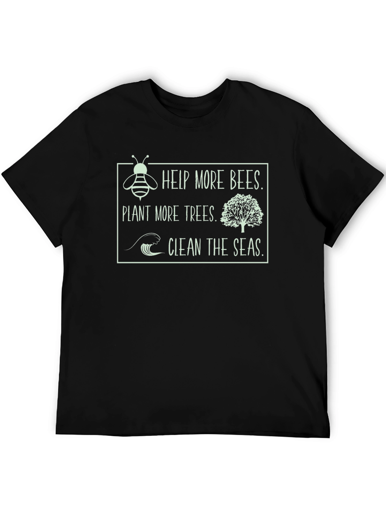Eco-Friendly T-Shirt: Help Bees Plant Trees Clean Seas