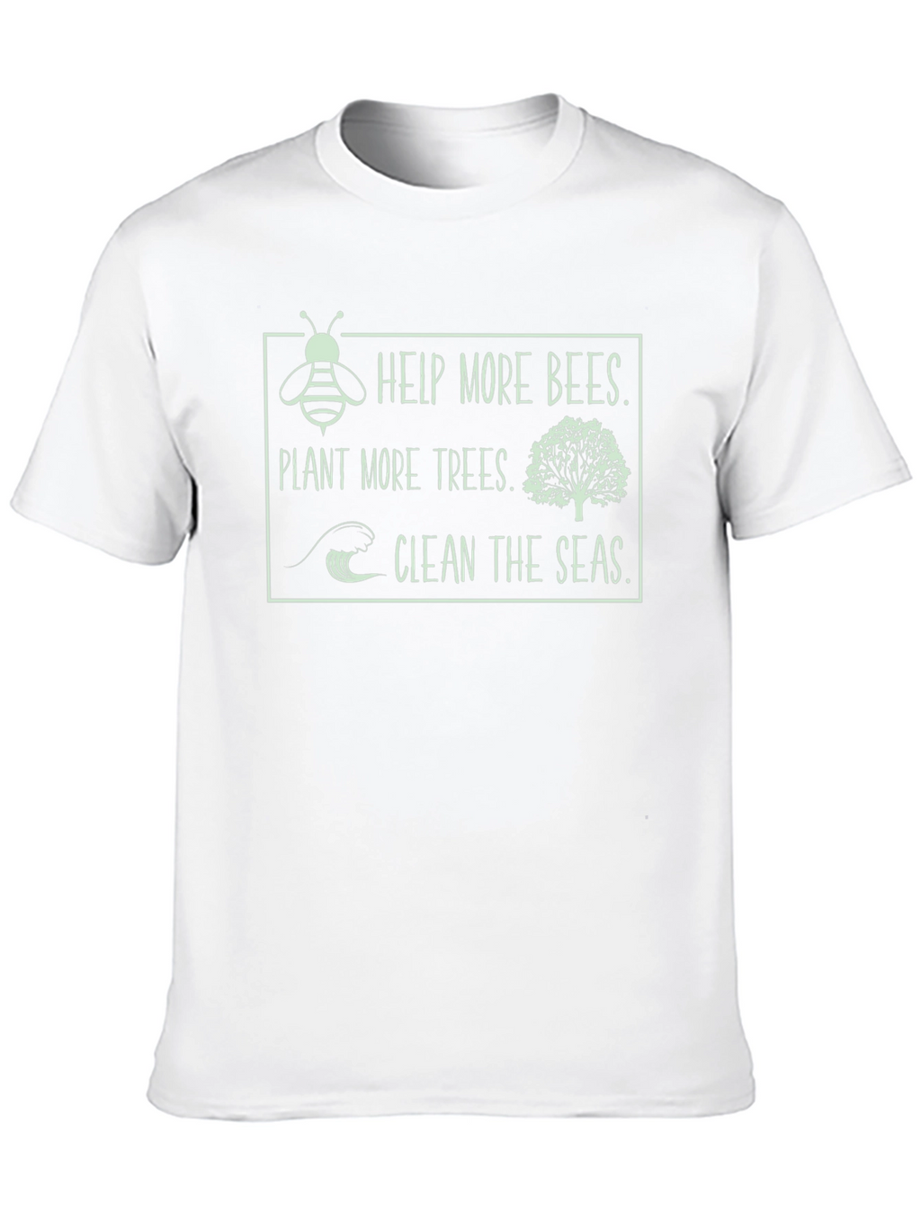 Eco-Friendly T-Shirt: Help Bees Plant Trees Clean Seas