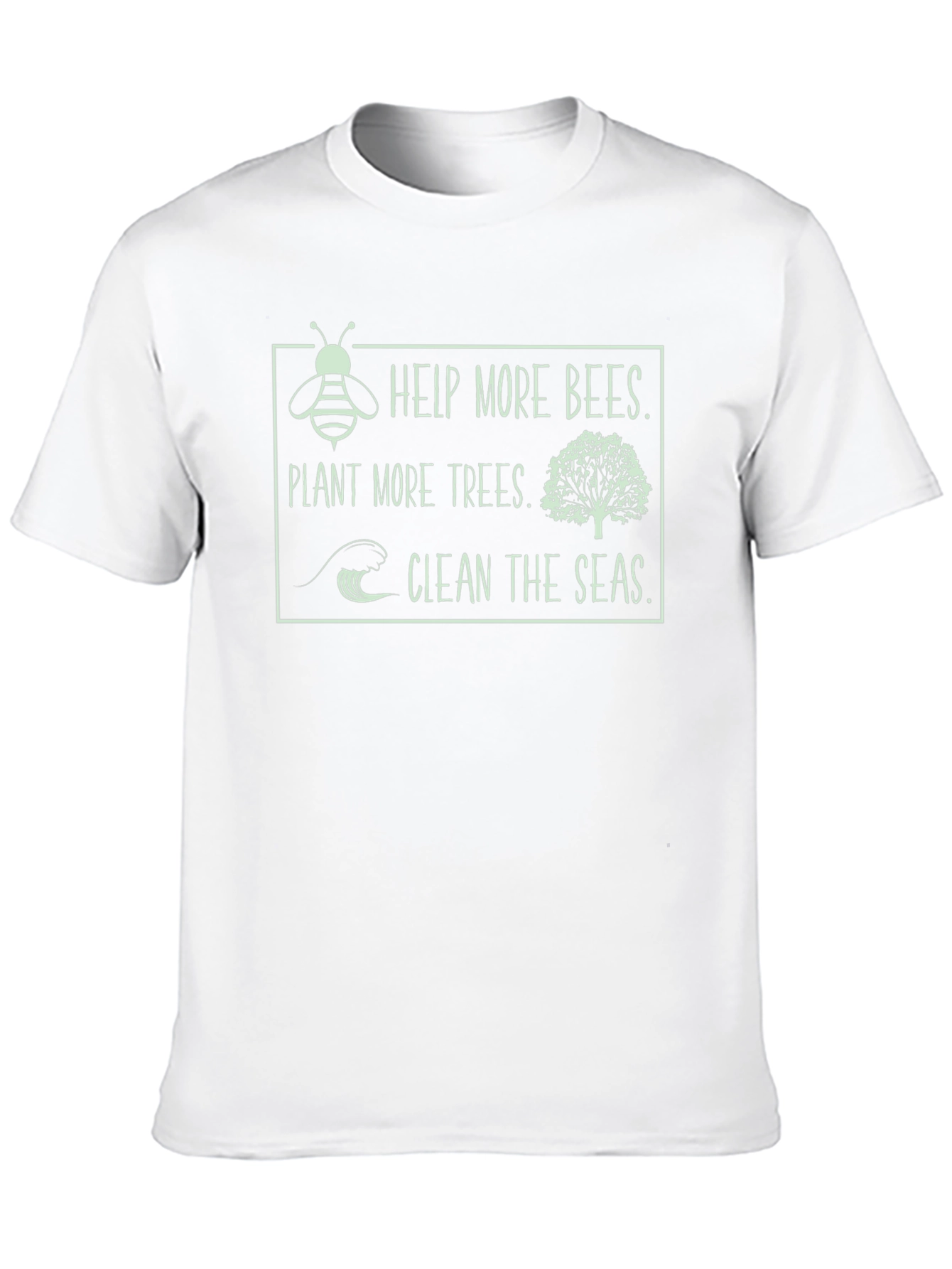 Eco-Friendly T-Shirt: Help Bees Plant Trees Clean Seas