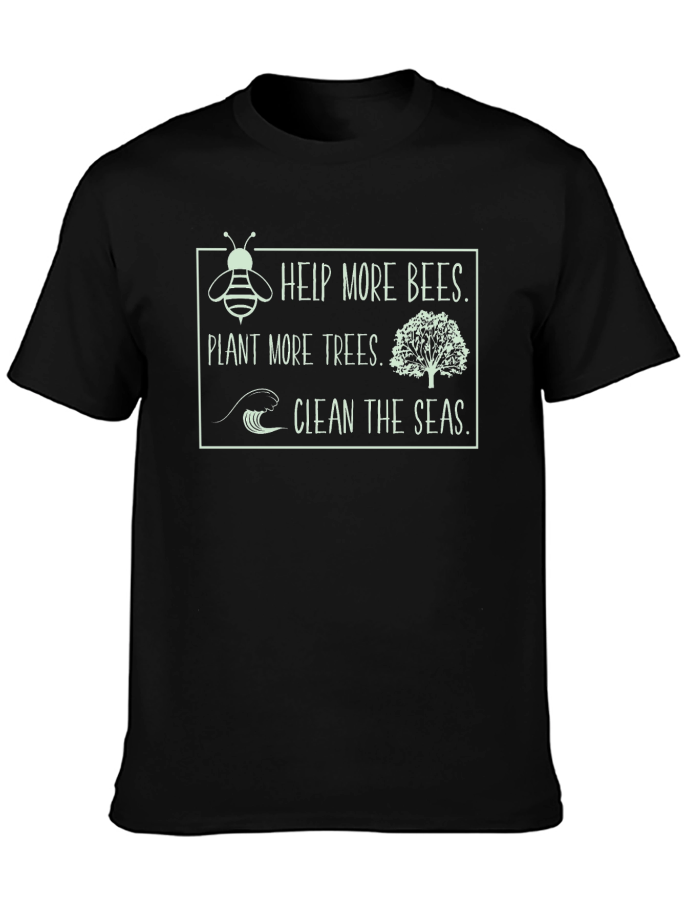 Eco-Friendly T-Shirt: Help Bees Plant Trees Clean Seas