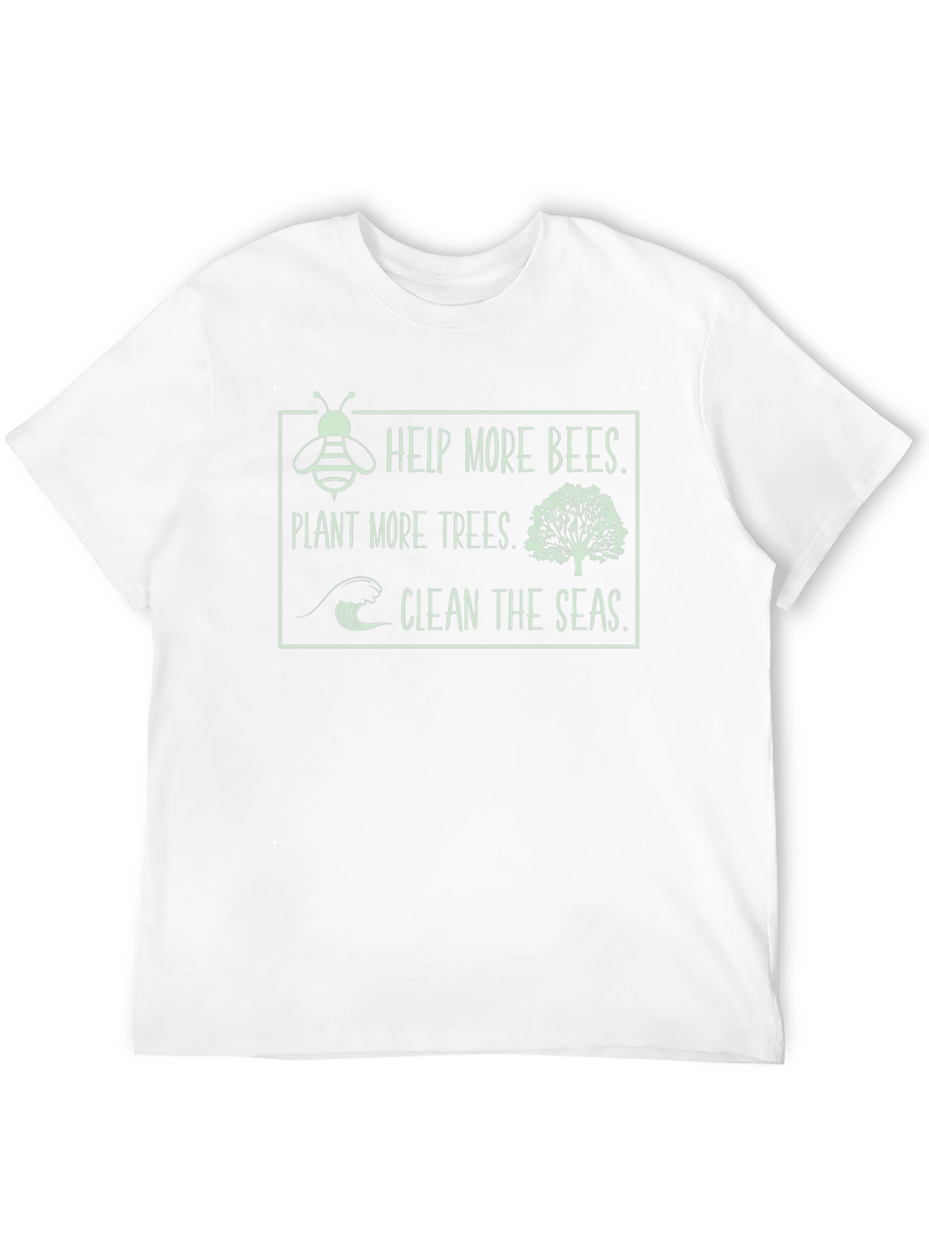 Eco-Friendly T-Shirt: Help Bees Plant Trees Clean Seas