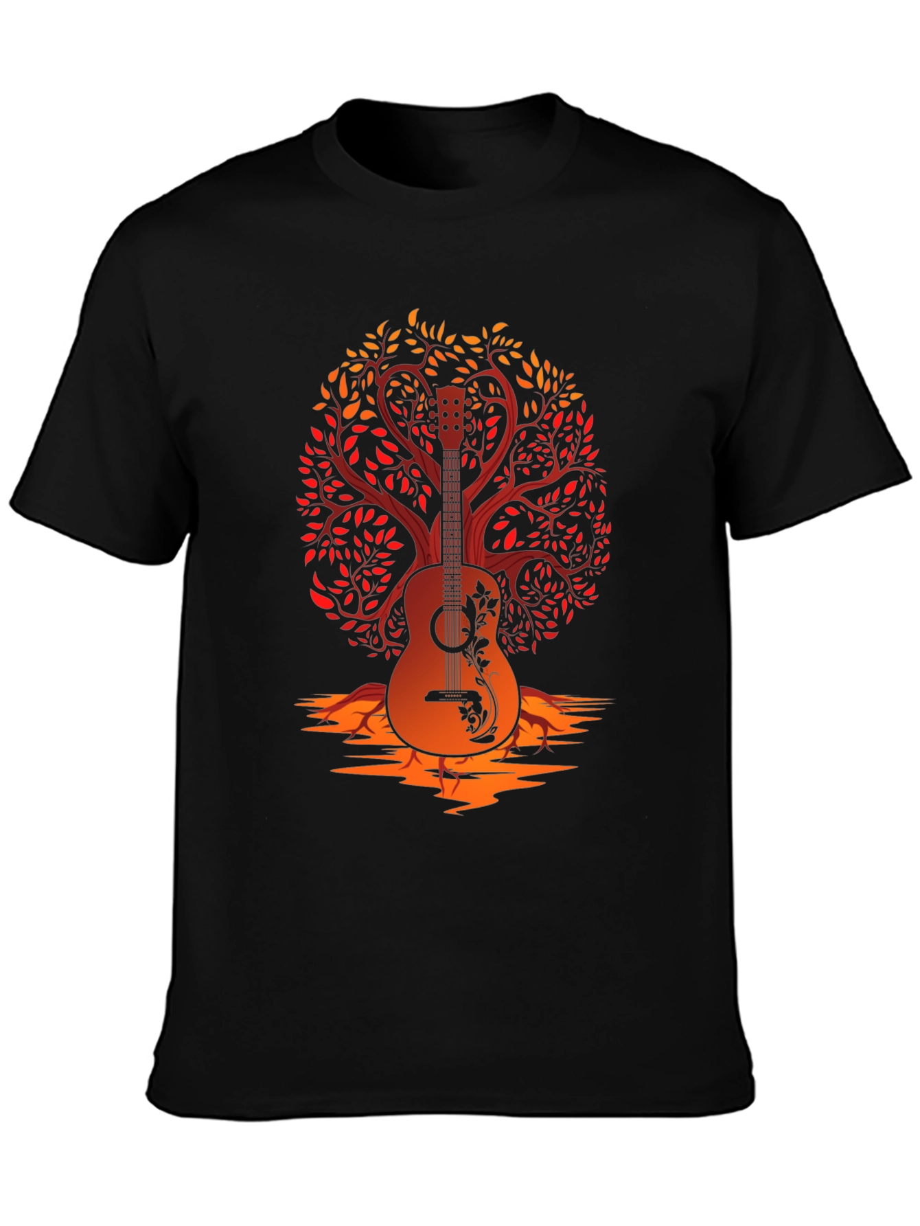 Guitar Tree Graphic Tee - Music Lover Shirt