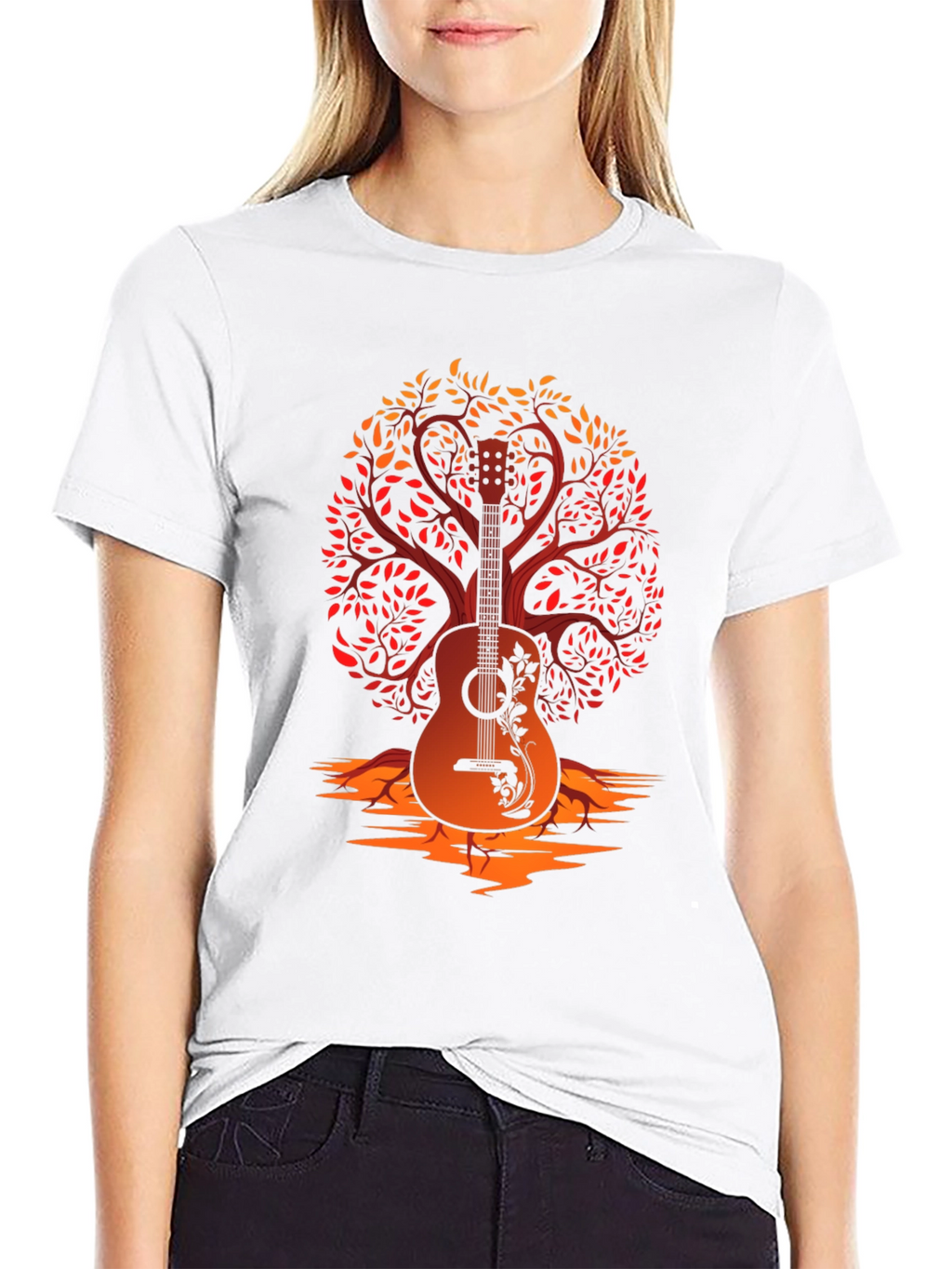 Guitar Tree Graphic Tee - Music Lover Shirt