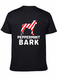 Peppermint Bark Dog Black Graphic T-Shirt