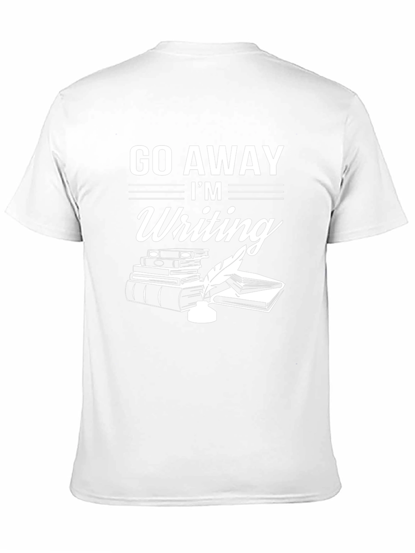 Go Away Im Writing Black T-Shirt
