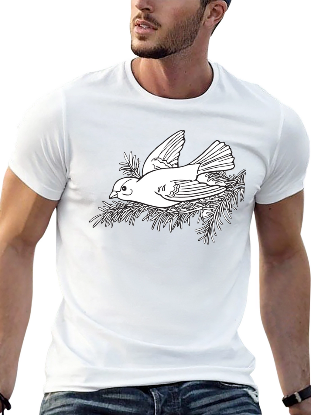 Bird in Nest Graphic T-Shirt