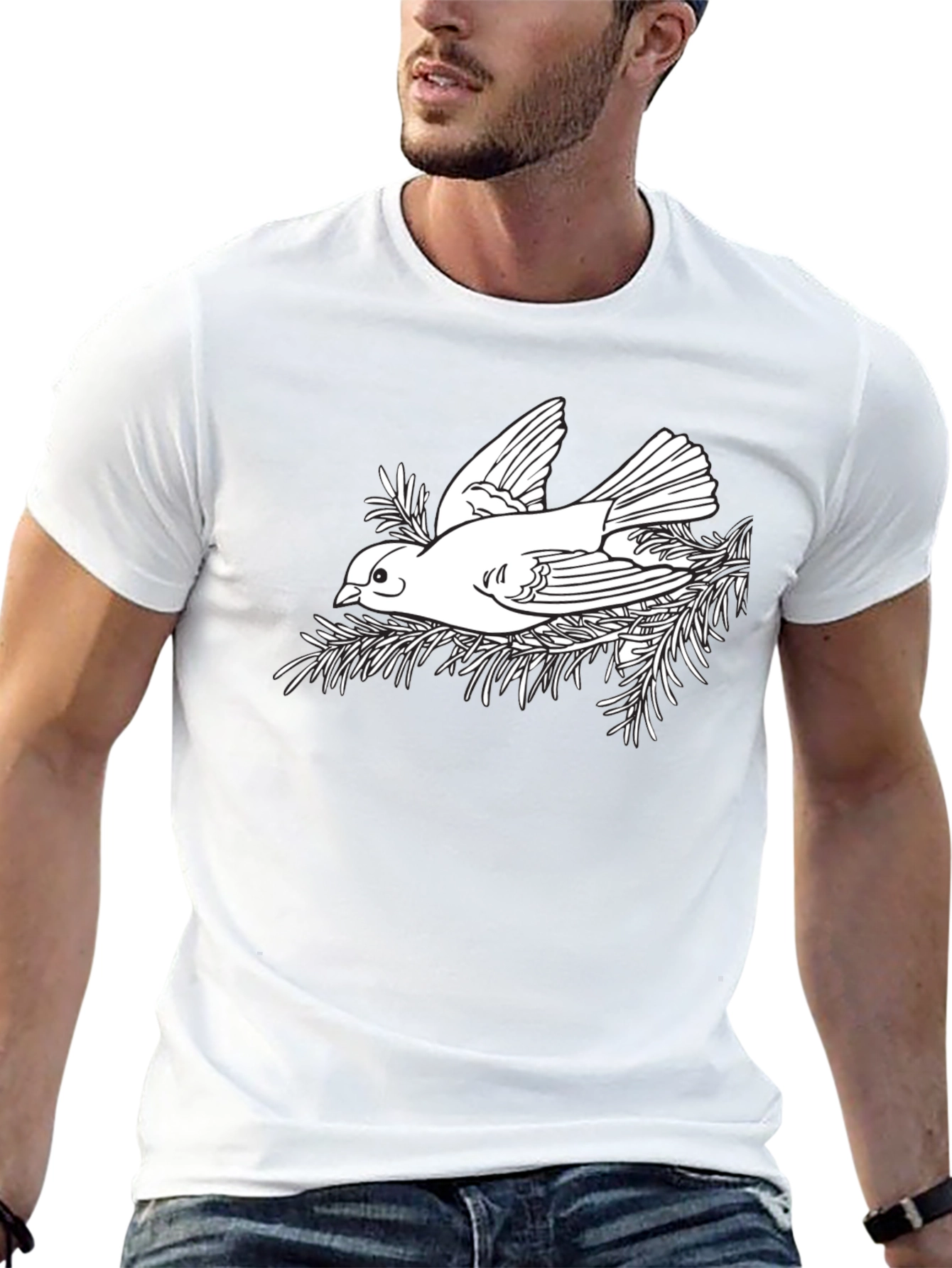Bird in Nest Graphic T-Shirt