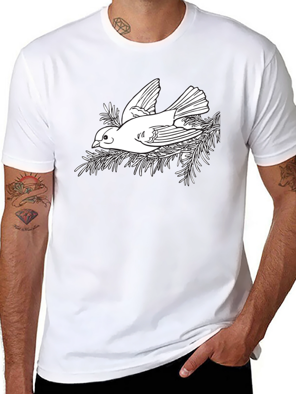Bird in Nest Graphic T-Shirt