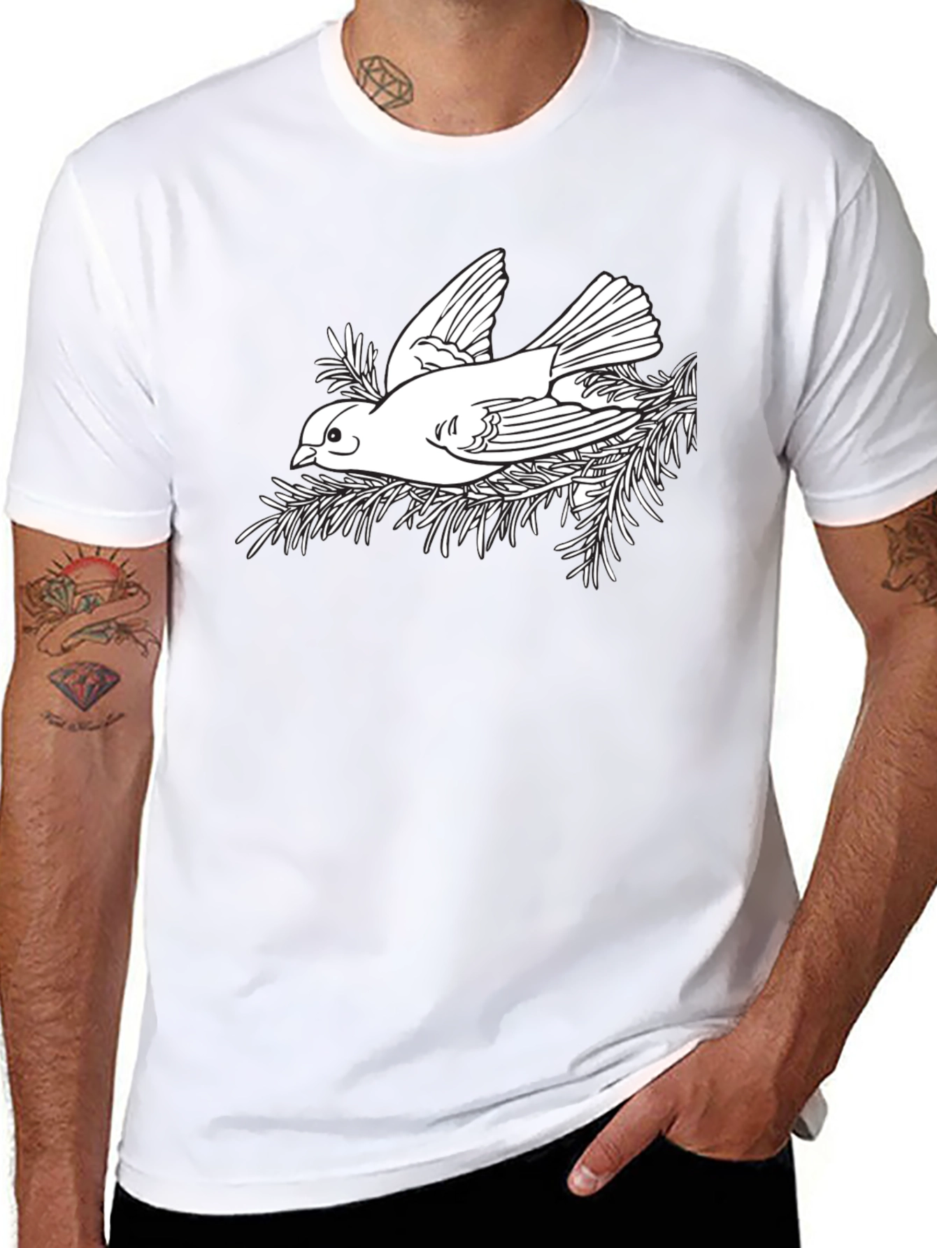 Bird in Nest Graphic T-Shirt