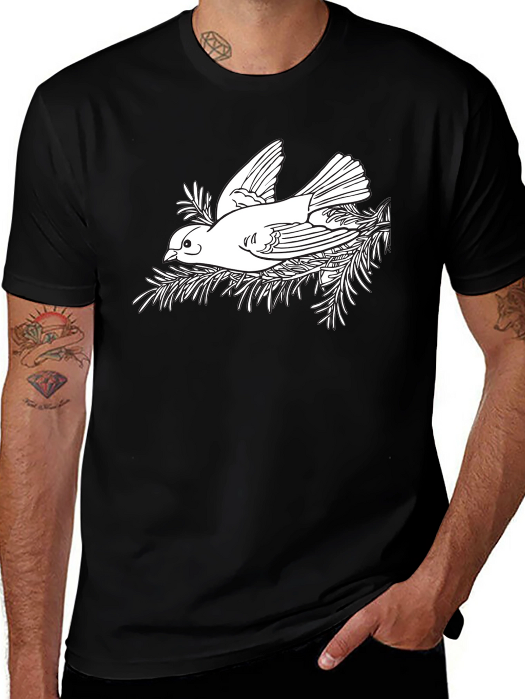 Bird in Nest Graphic T-Shirt